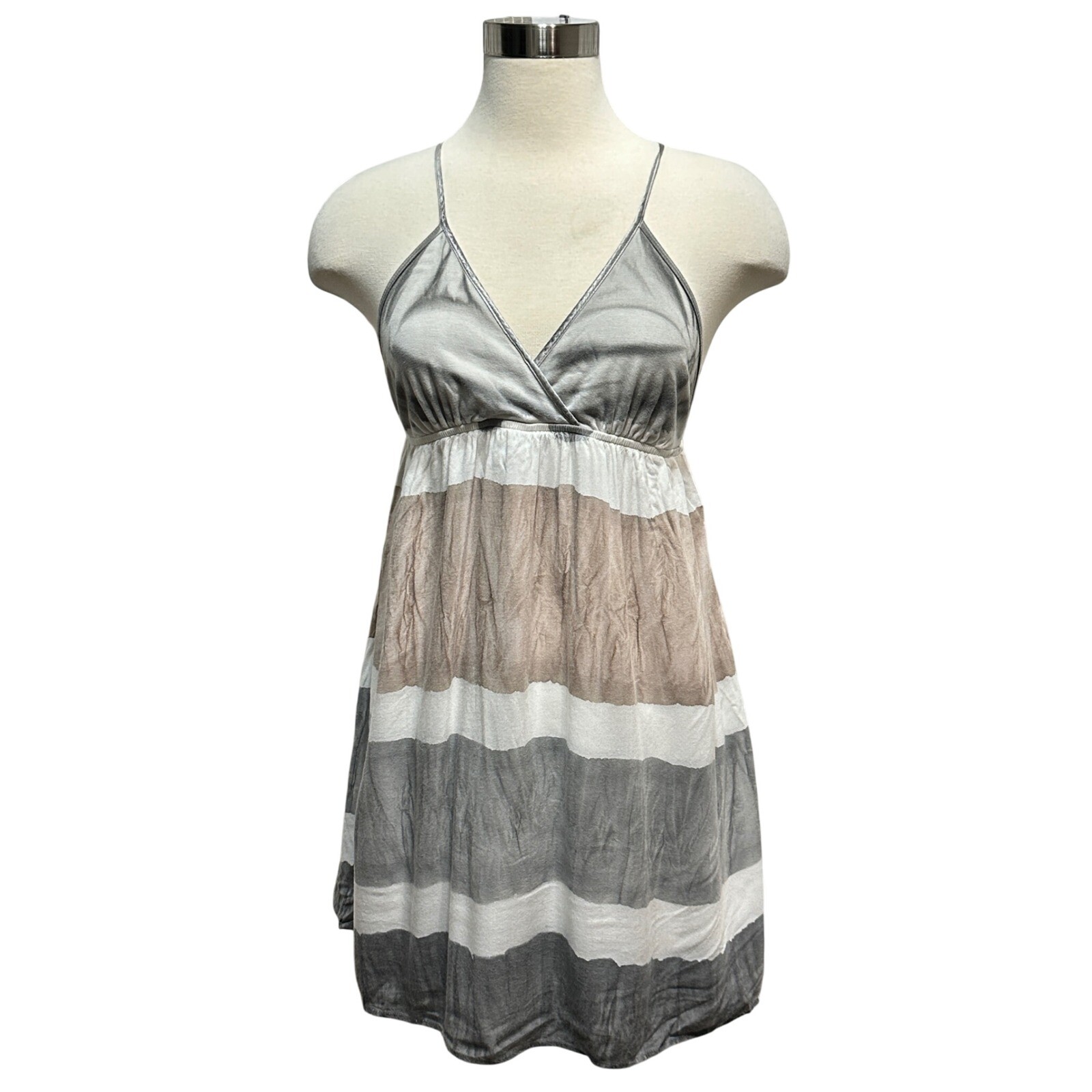 Hard Tail Ombre Sundress Women XS Neutral Open Back Beach Vacation Festival Boho