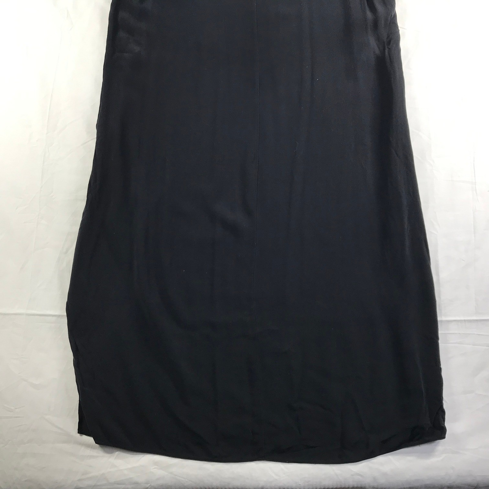 Banana Republic Womens Black Sleeveless Pleated Neck A-Line Sheath Dress Sz 6
