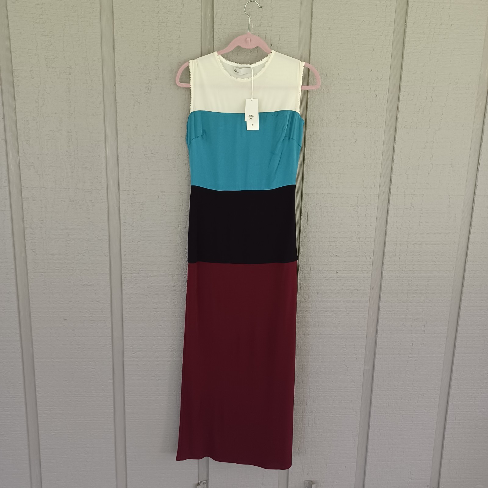 Tory Burch Colorblock Dress Size 4 Women Preppy Femenine Sleeveless