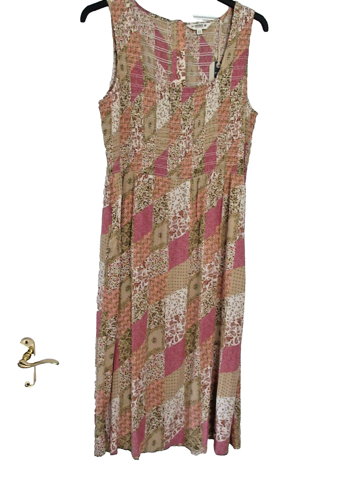Ladies New Aria Multicolour Patchwork Pattern Midi Dress by Fat Face – size 16S