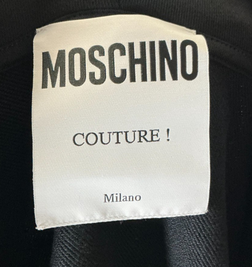 Moschino Inflatable Heart Women’s Size 4 Black Zip Up Hoodie Dress NWT
