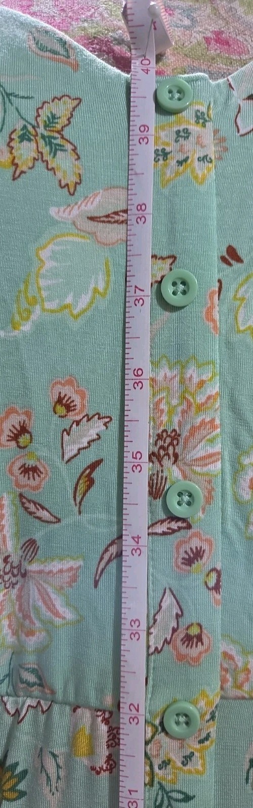 Torrid Midi Super Soft Button-Front W/ Pockets Green Floral Skater Dress 5 XL