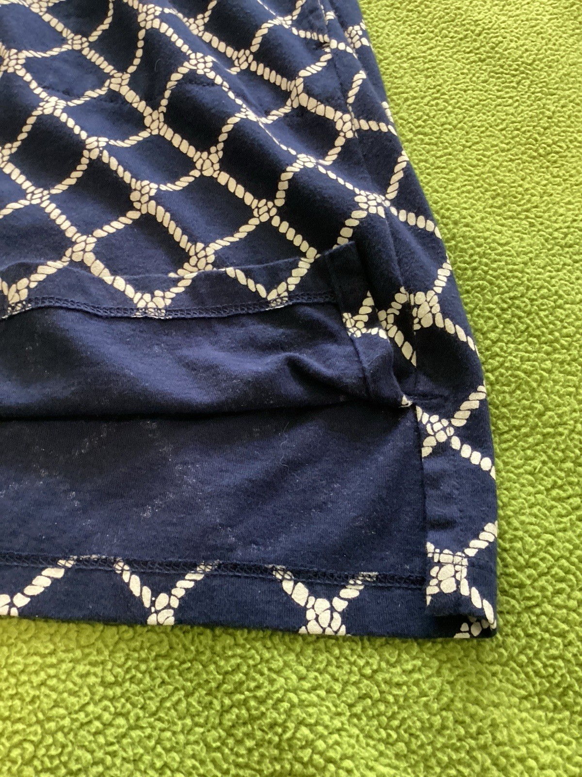Lands End Navy Size X-Large Sleeveless V-Neck 2 Pockets Slide Slits Dress