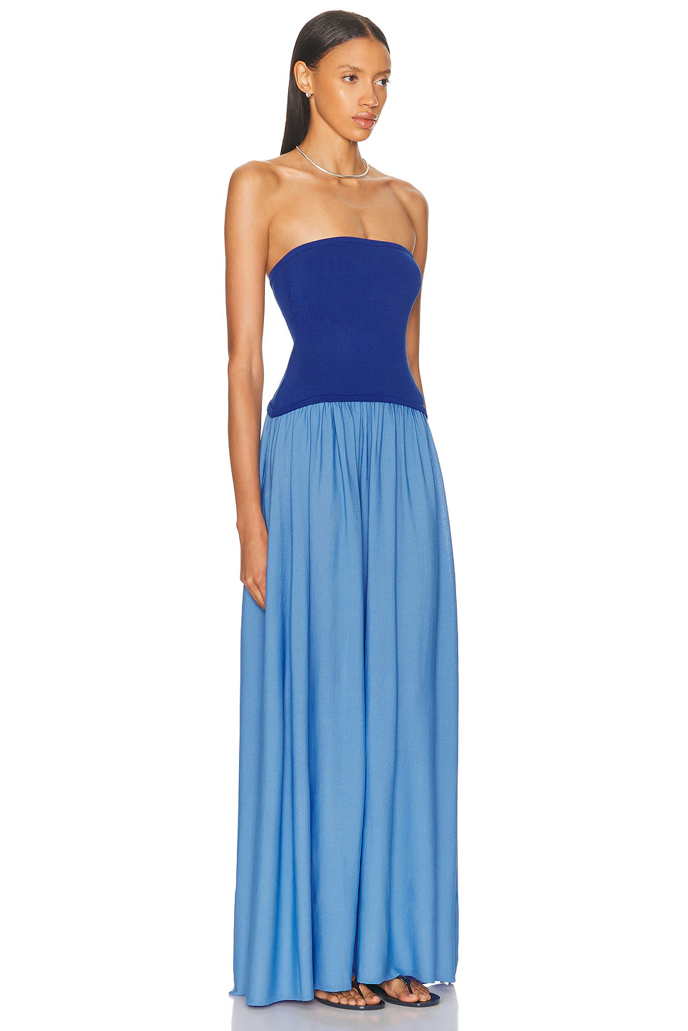 Solid & Striped The Strapless Soglio Dress in Maritime Navy & Marina Blue XS NWT