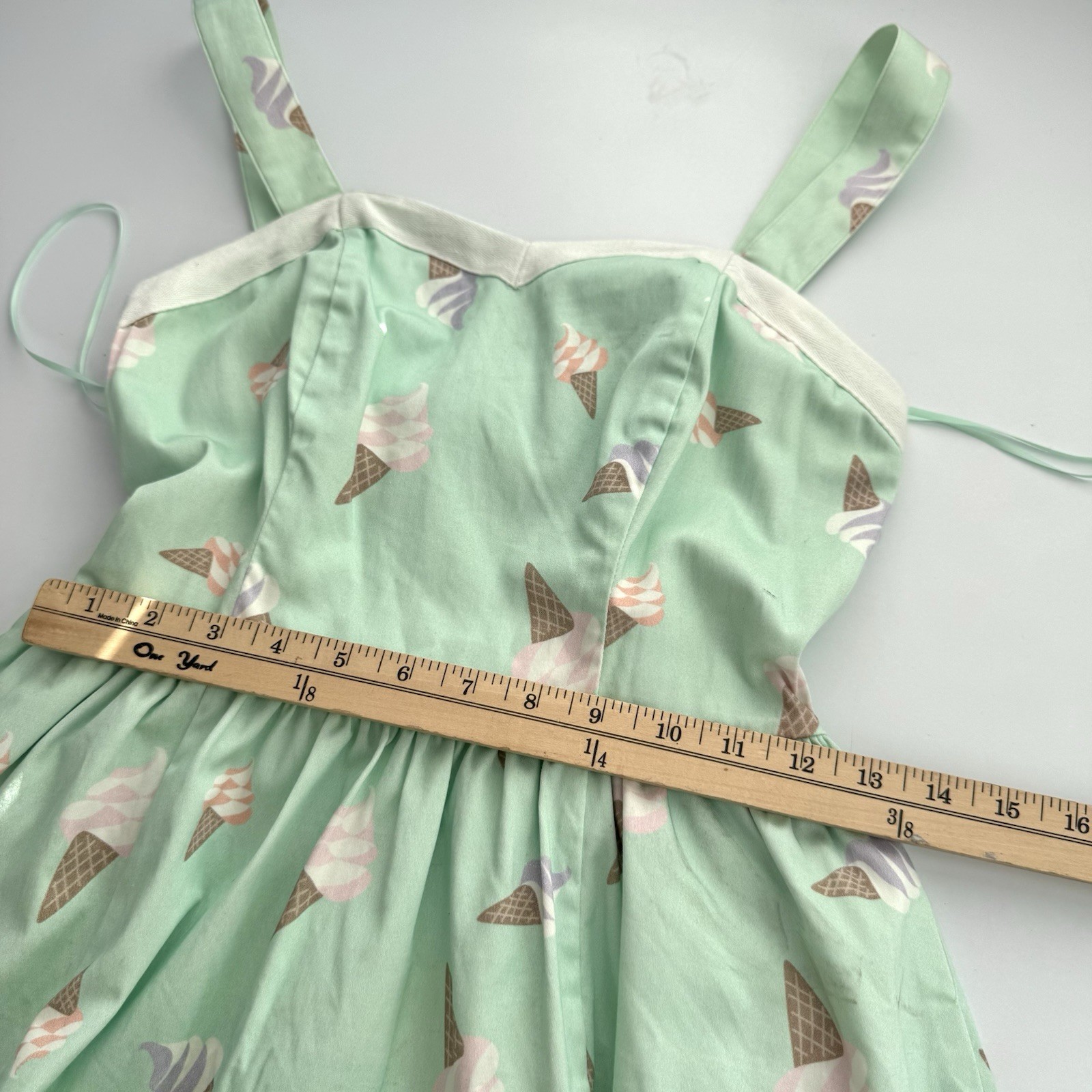Bea & Dot ModCloth Sweetest Treat Ice Cream Cone Dress S Mint Green Pinup Retro