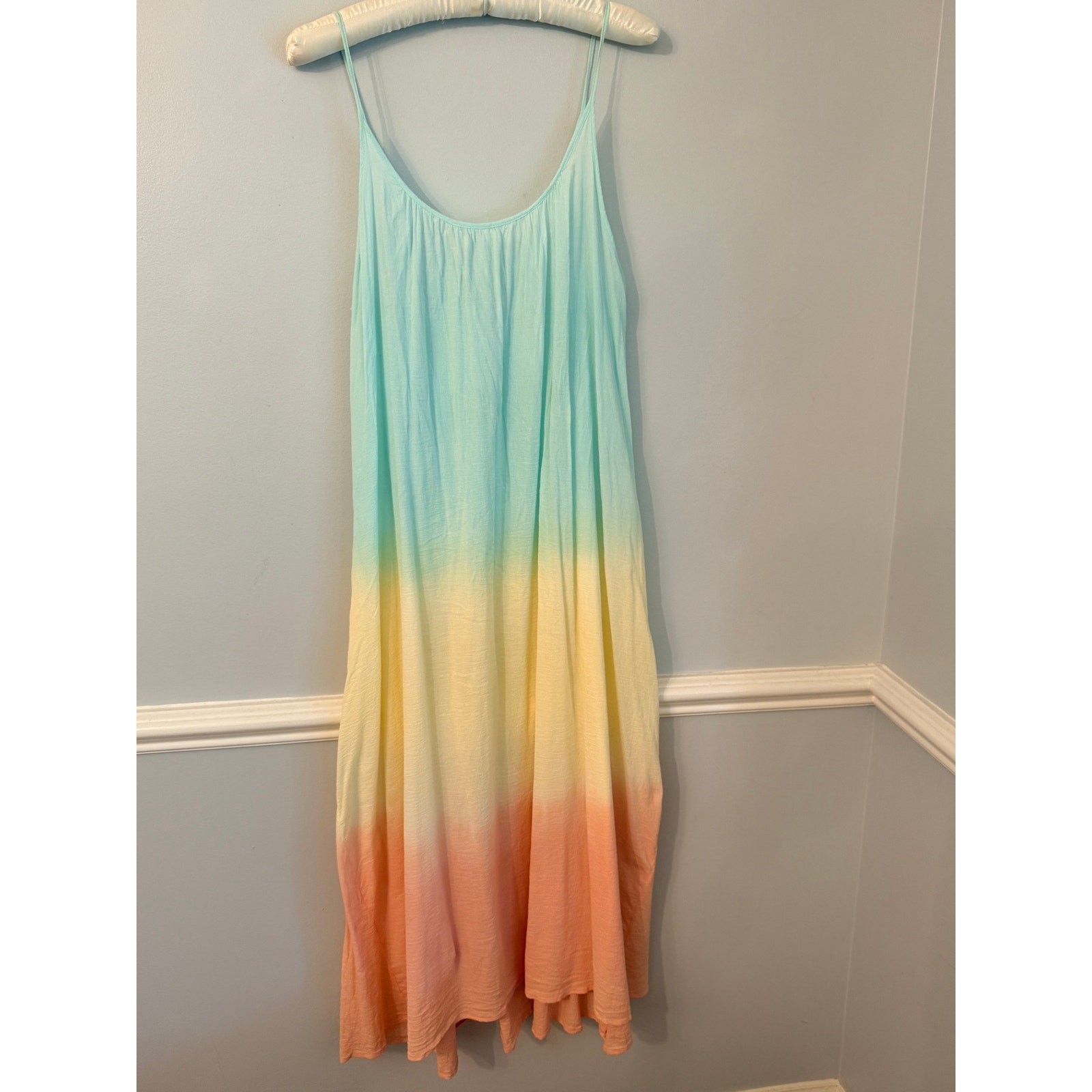 9seed Resort Ombre Cotton Maxi Dress One Size Made in California