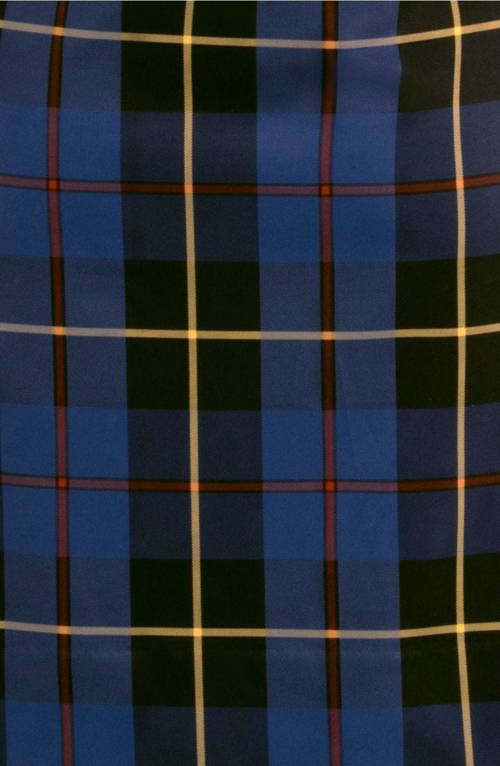 Gretchen Scott Dress M Navy Plaid Comfy Jersey Knit Ruffleneck Dress 3/4 Sleeves