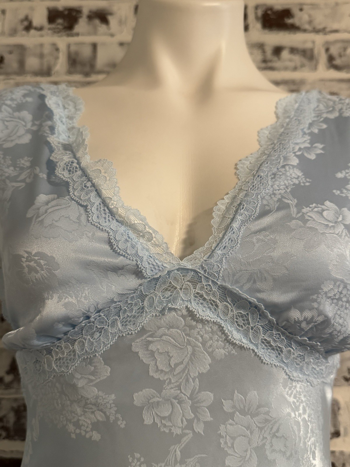 Evolutionary Apparel Small Floral Lace Whimsigoth Babydoll Fairy Maxi Slip Dress