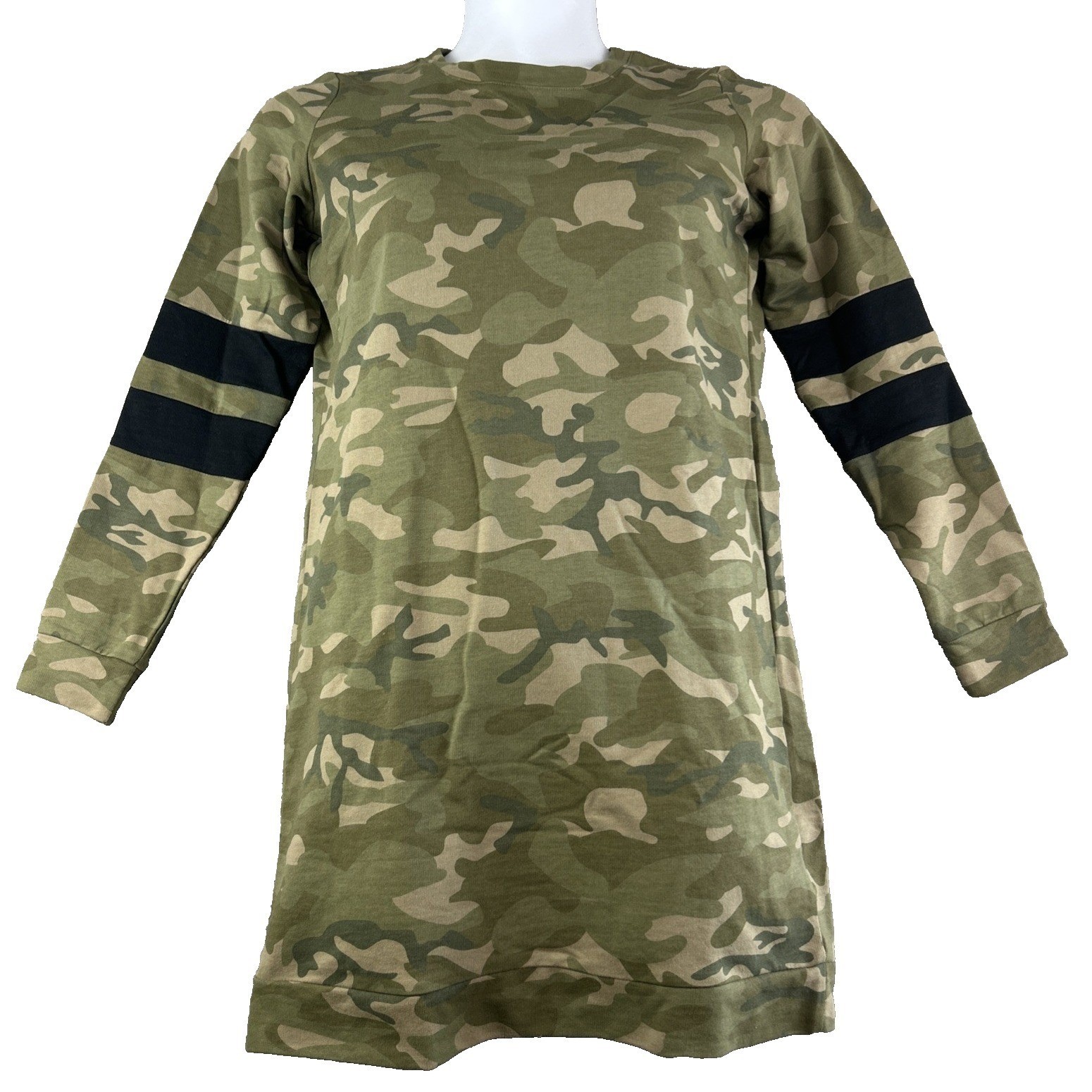 Love,Fire Dress Camo Small Long Sleeve Shirt Camouflage Tunic Military Grunge