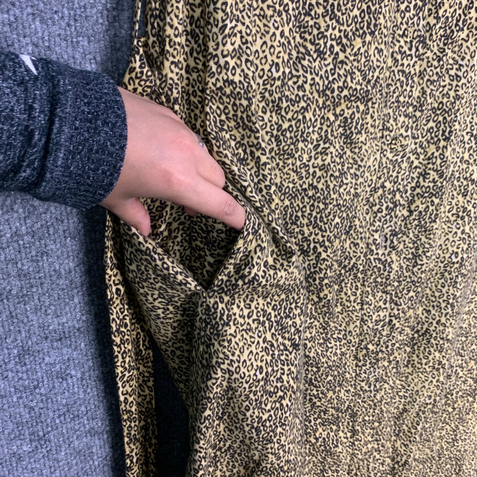 NWT $195 FRNCH Paris Juliette Leopard Print Tie Waist Button Down Maxi Dress XS