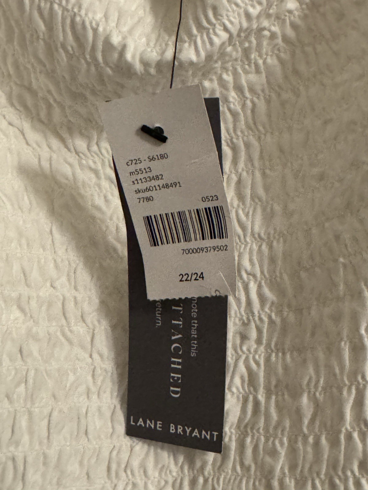 Lane Bryant Chic Cotton Dress With Shell, Pockets Plus Size 22/24