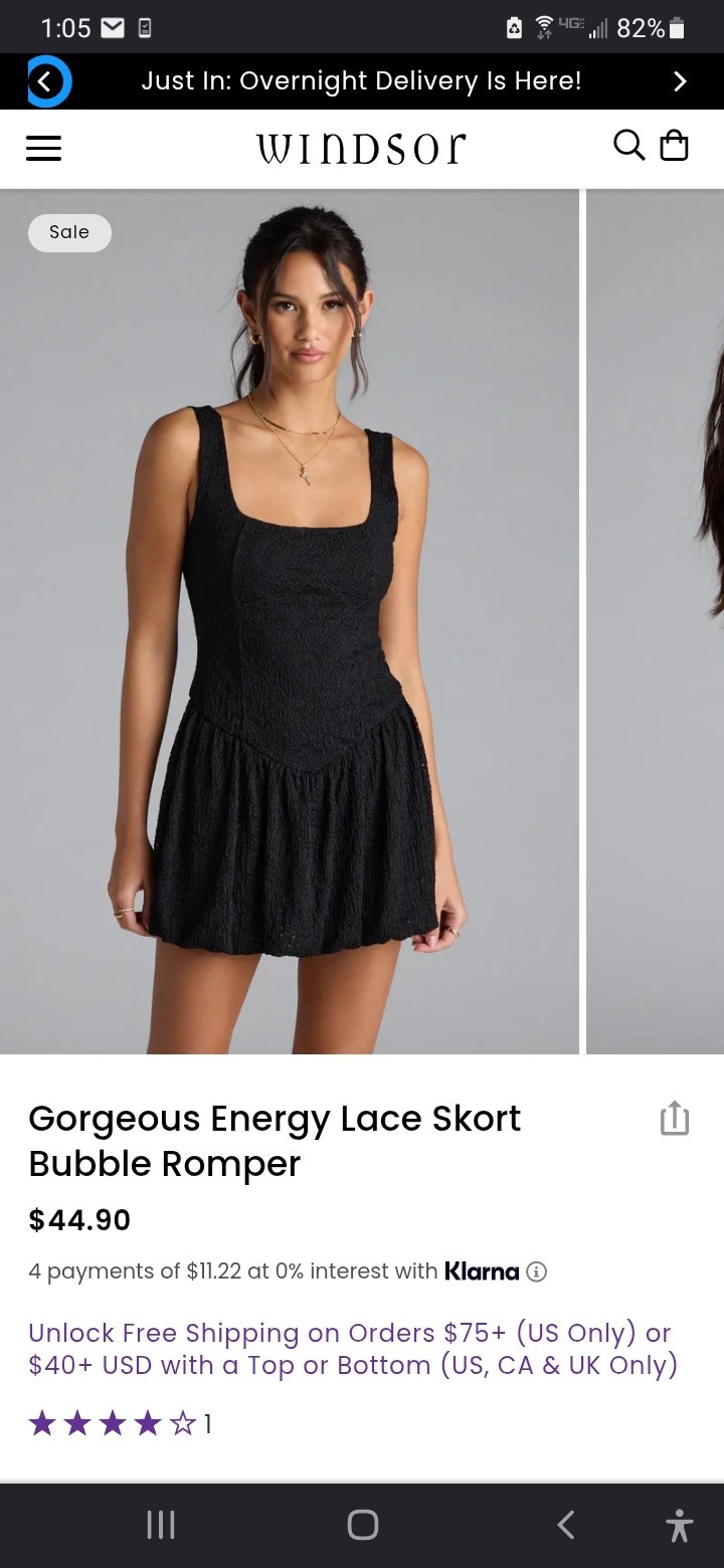 Windsor-Women’s lace skort bubble romper, New!