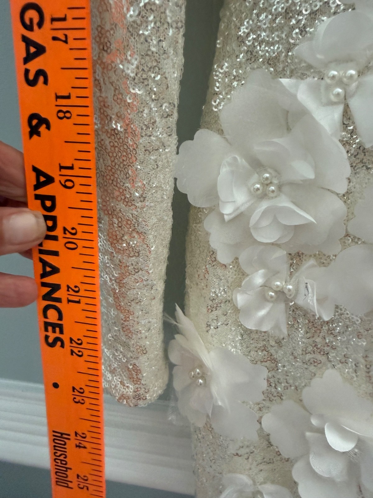 Helsi white silver dress from Anthropolgie size medium