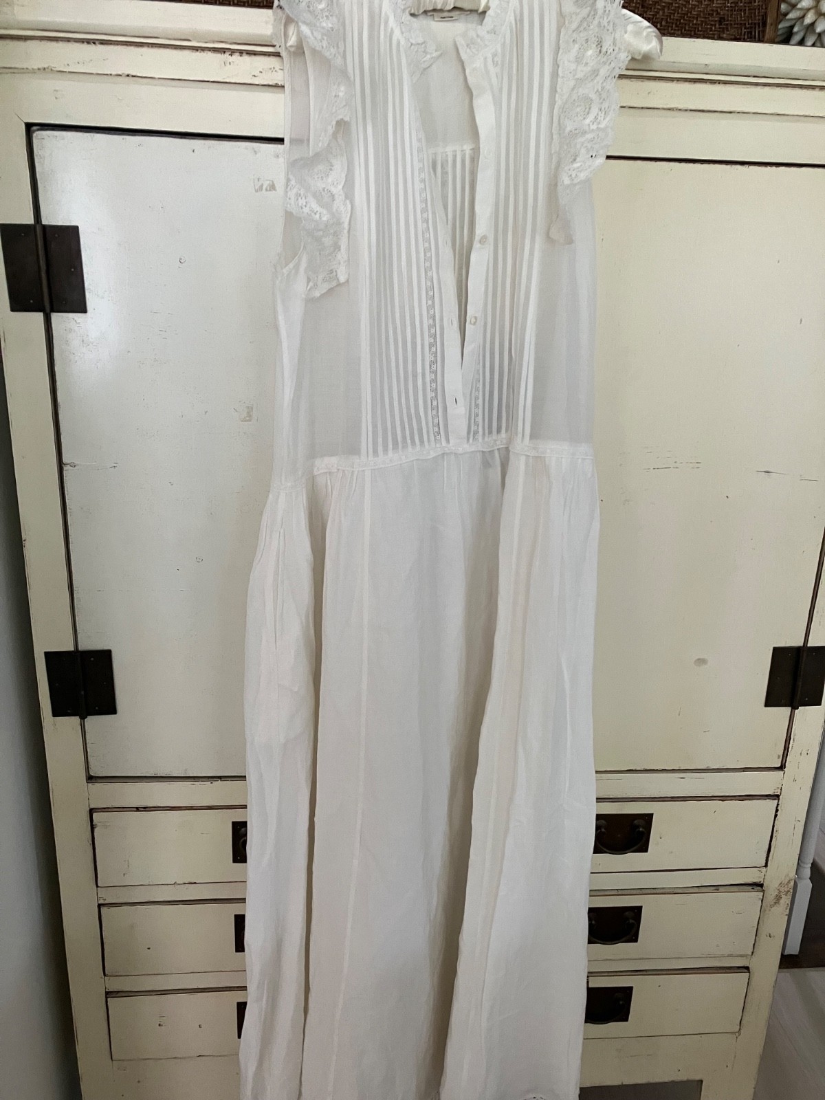 Women Romane Zadig &Voltaire Cotton Flowing maxi Dress L