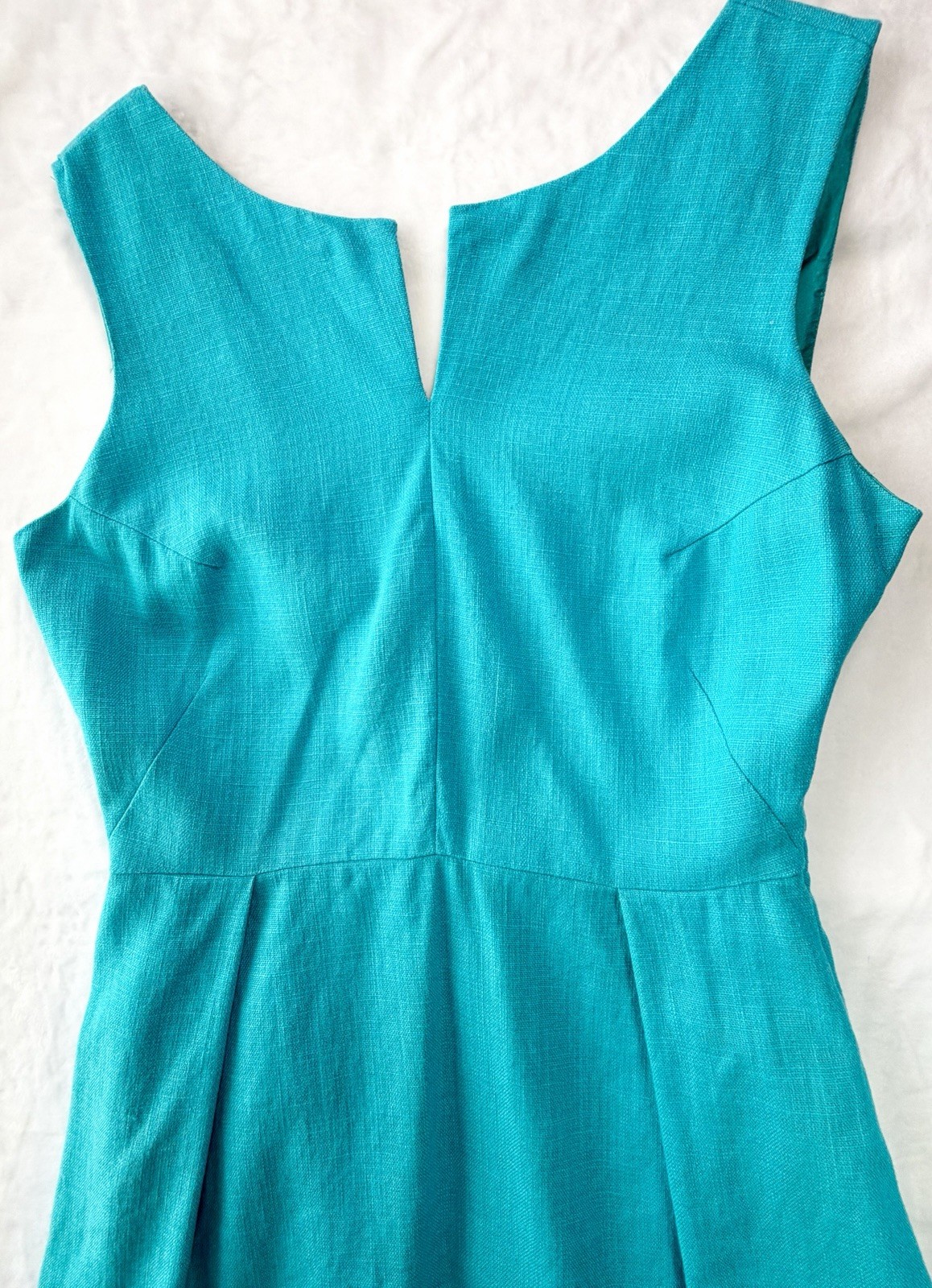 Kate Spade New York Turquoise Blue Notch Neck Fit & Flare A Line Dress Size 8