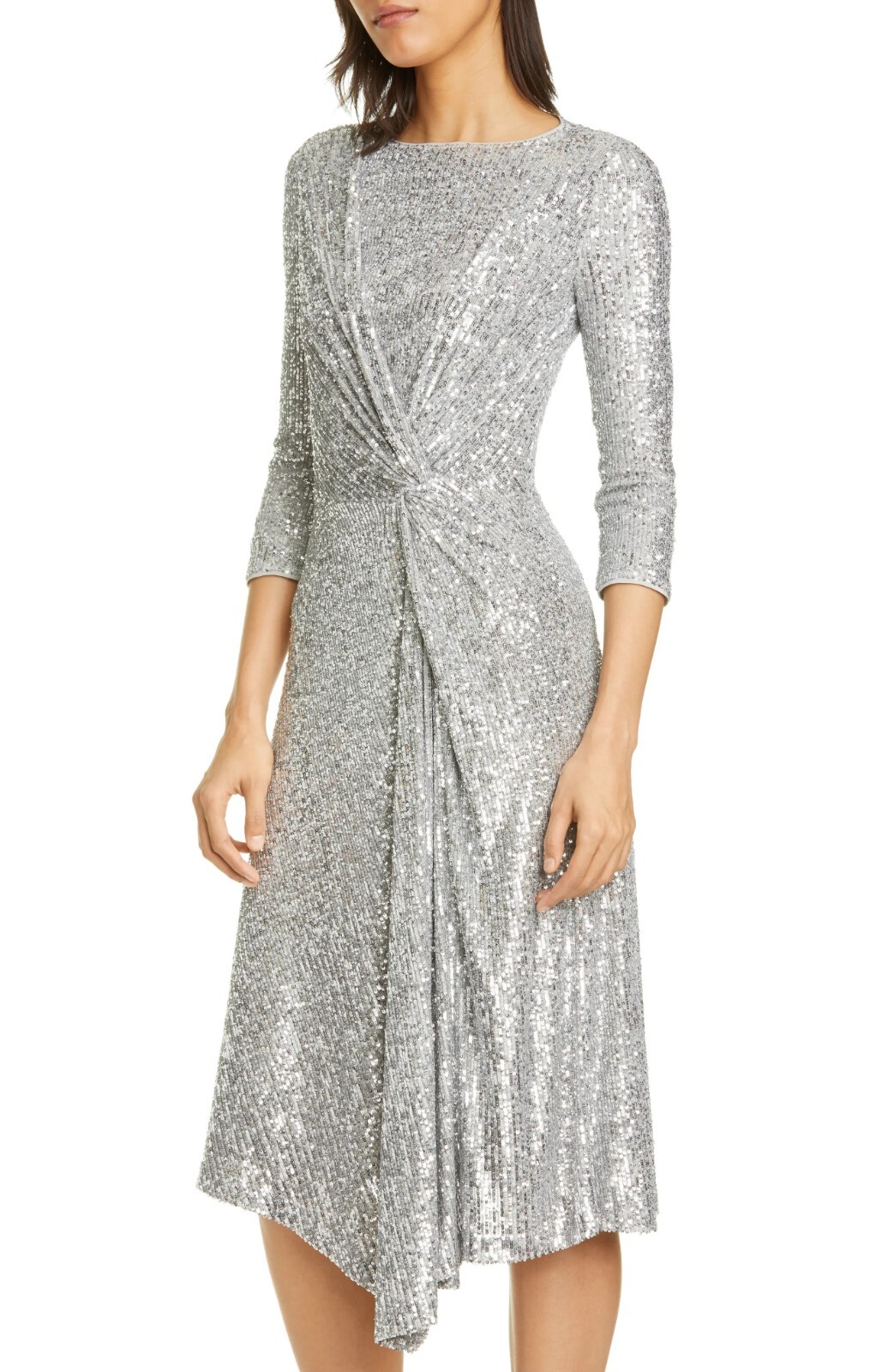 St. John Collection Evening Starlight Sequin Mesh Party Cocktail Dress Size 4