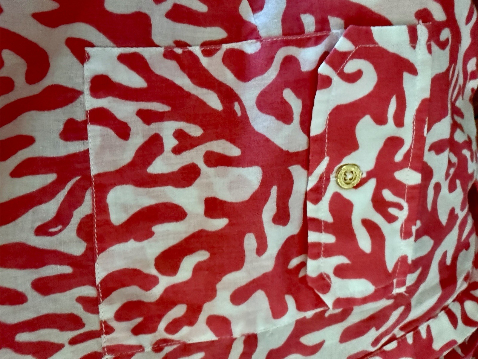 Lilly Pulitzer Women’s Coral & White Long Sleeve Print Dress – NWOT- XS Small