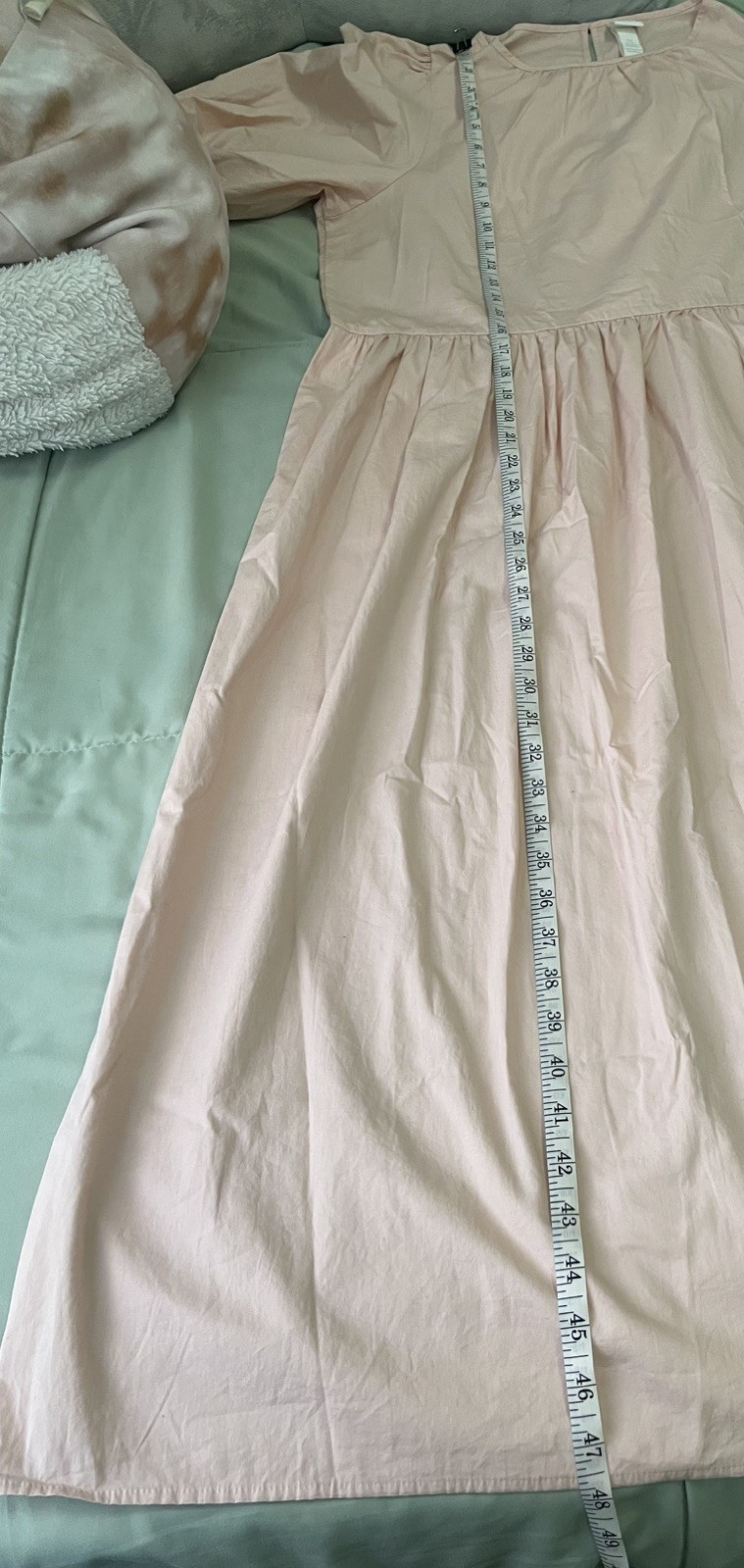 H&M Dusty LIGHT PINK DRESS oversized with Puff sleeves