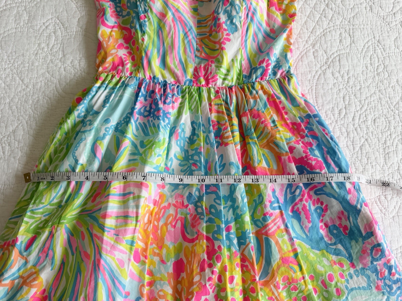 Lilly Pulitzer Ardleigh Lovers Coral Size 0 XS Bright Multicolor Floral Neon EUC