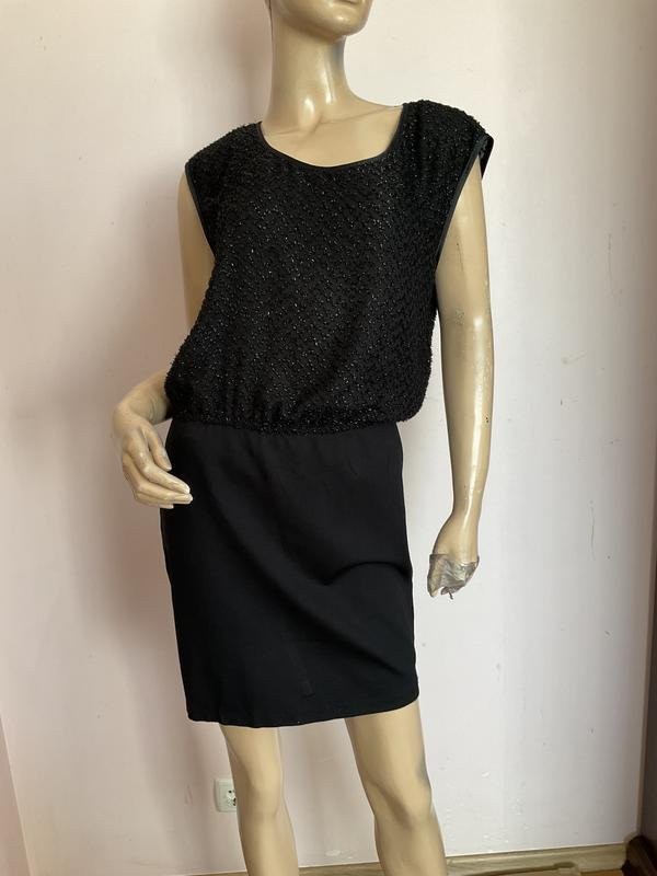 women dept dress black knit 38