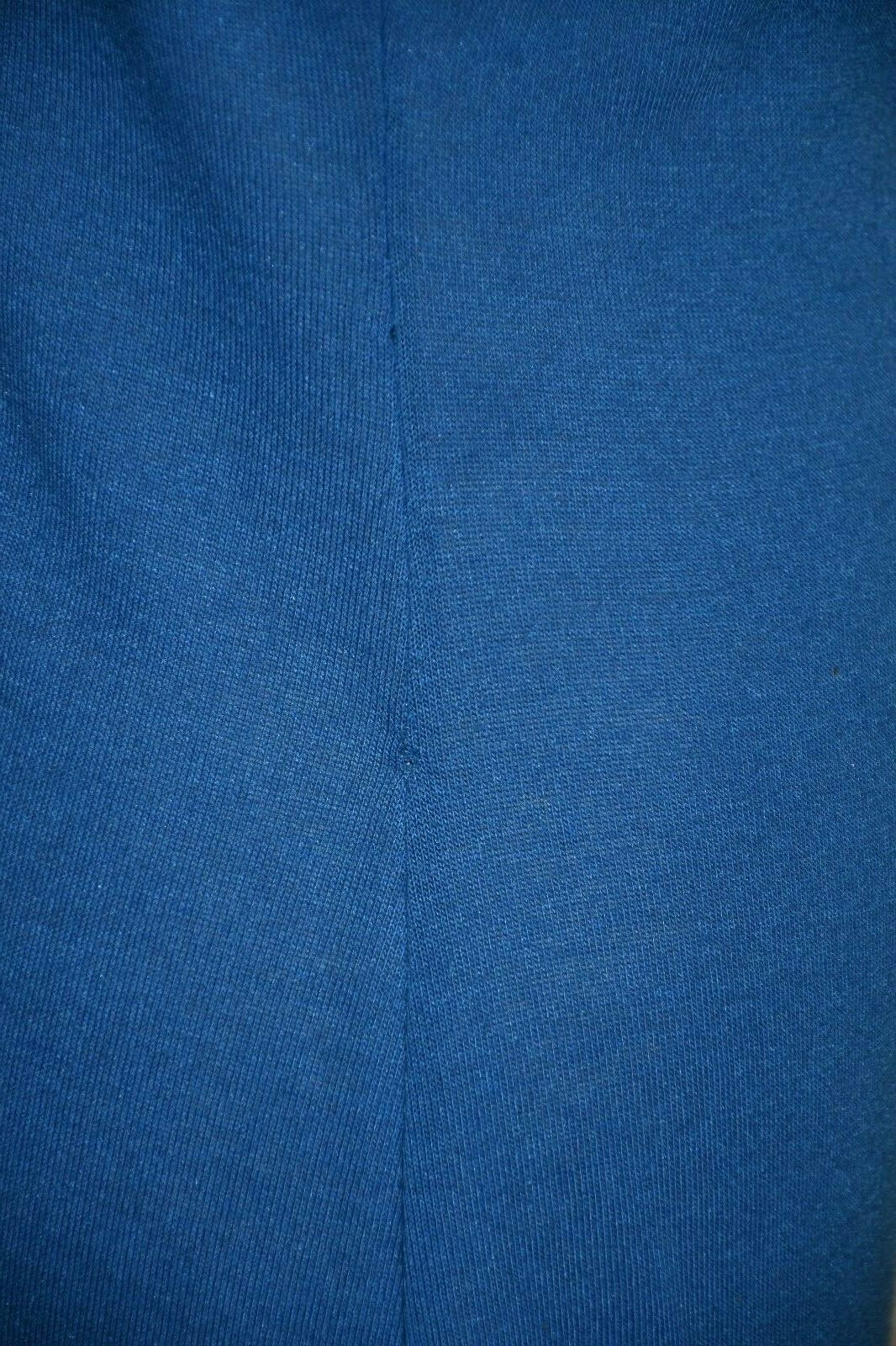 L8TER S M ROYAL BLUE SCOOP DRAPE NECK SILVER STUD SHIRT TUNIC TOP / DRESS