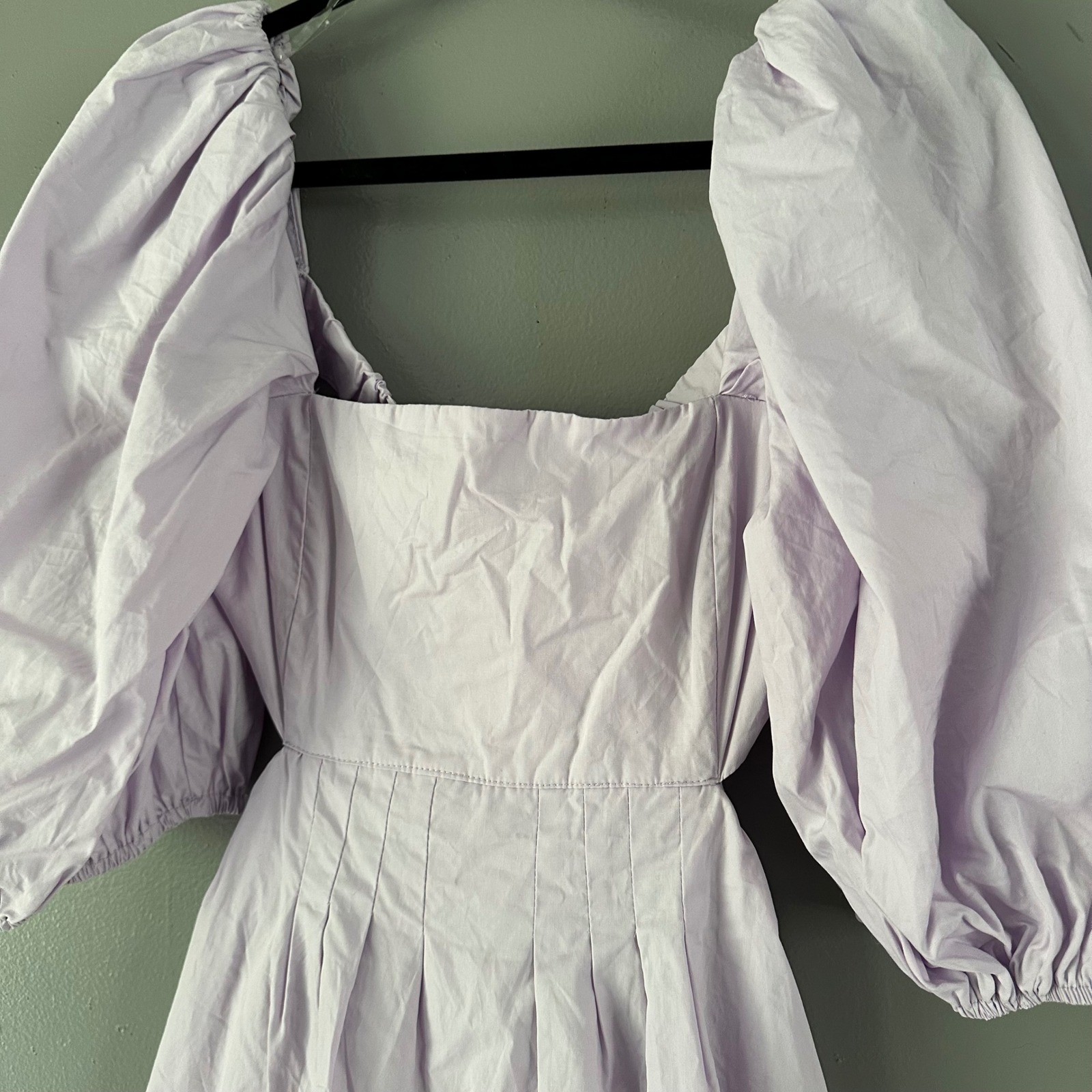 Altar’d State Lavender Purple Open Back Bubble Sleeve Mini Dress NWT LARGE
