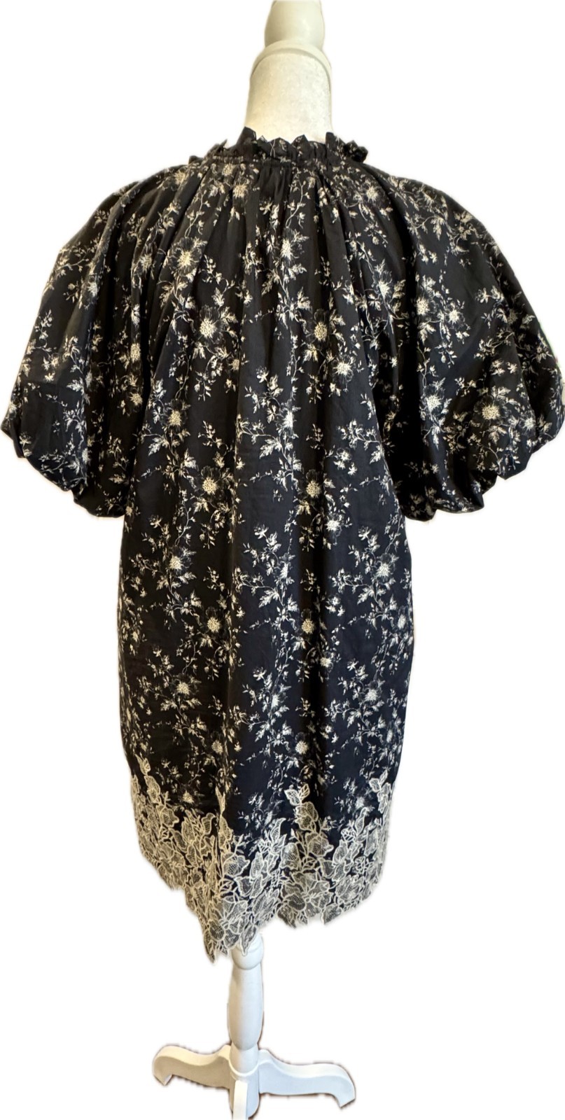 Entro Black floral mini dress, boutique brand, SZ Large
