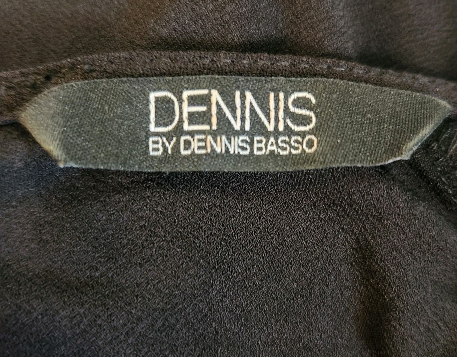 Dennis By Dennis Basso Black Short Sleeve Beaded Neckline Dress Plus Size 22W