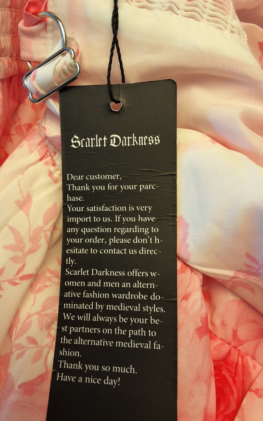 NWT 2XL Scarlet Darkness Black & White Floral Hi Lo Cottagcore Dress