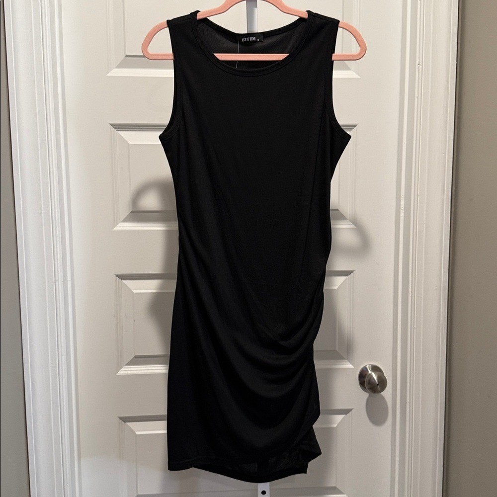 BTFBM Black Sleeveless Shift Dress Size M NWT Classic Minimalist Chic