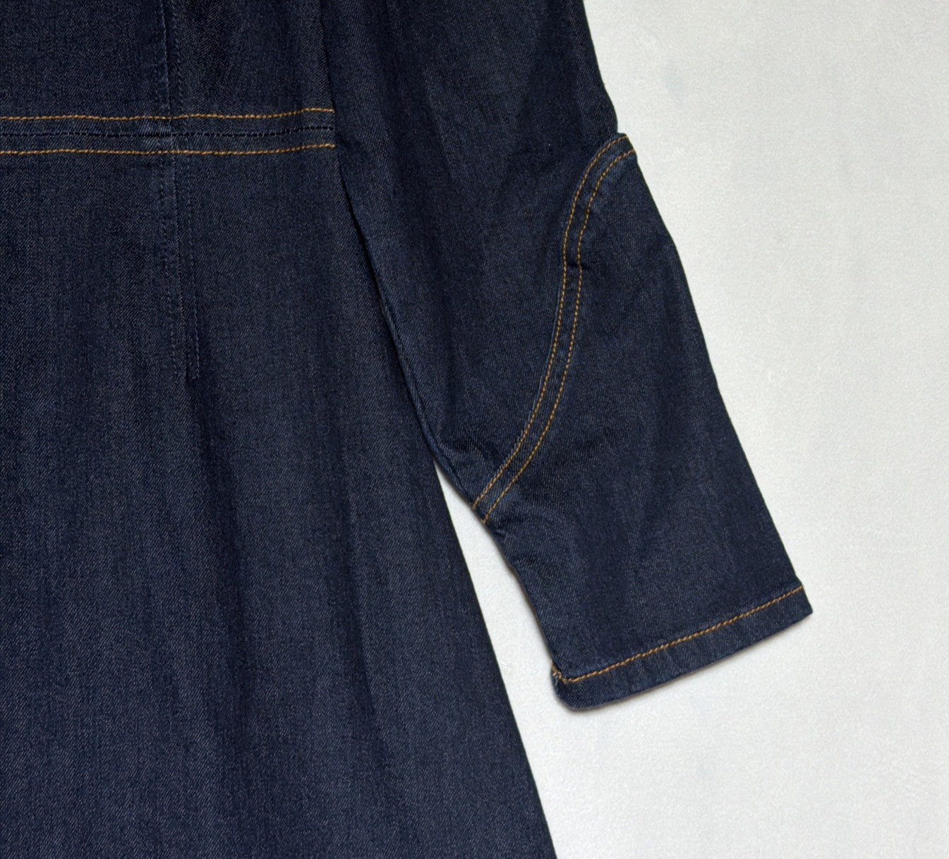Peace Love World Black Label Petite Modern Denim Midi Dress XXS Petite Dark Blue