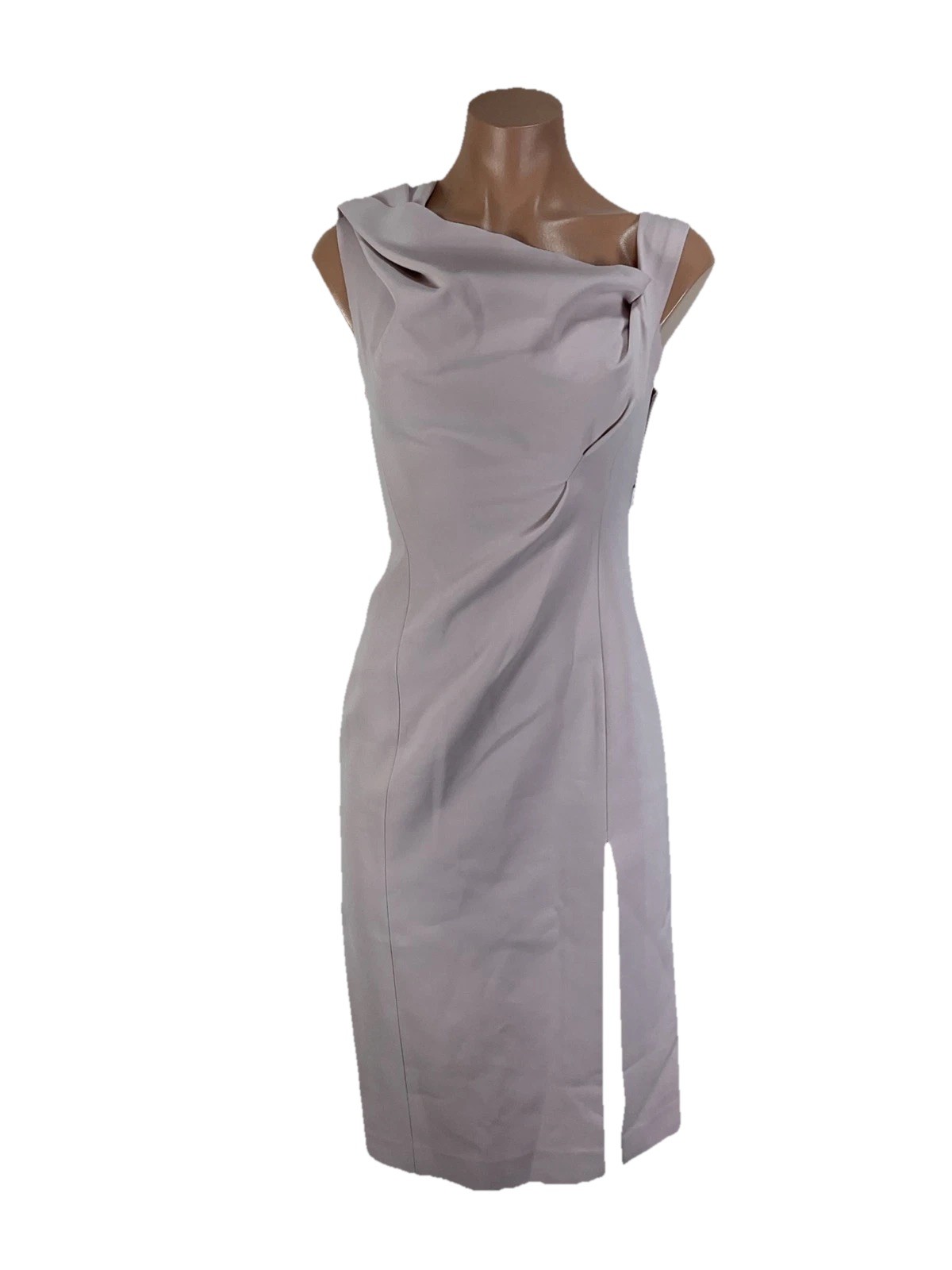 AQ/AQ Womens Sleeveless Cowl Neck Knee Length Side Slit Dress Lavender Size 2