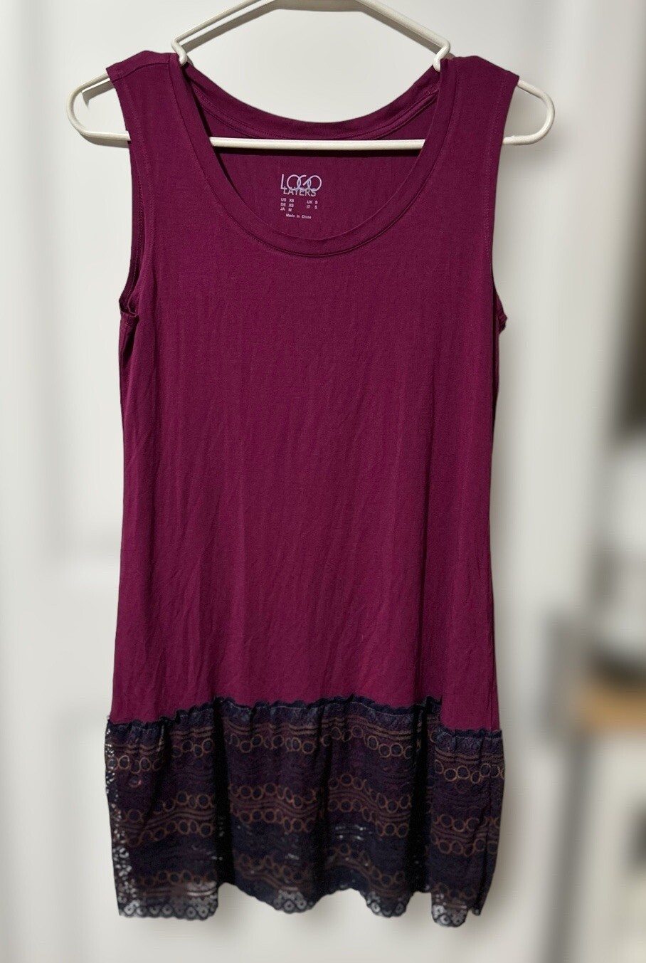 Logo Layers Size XS Purple Dress