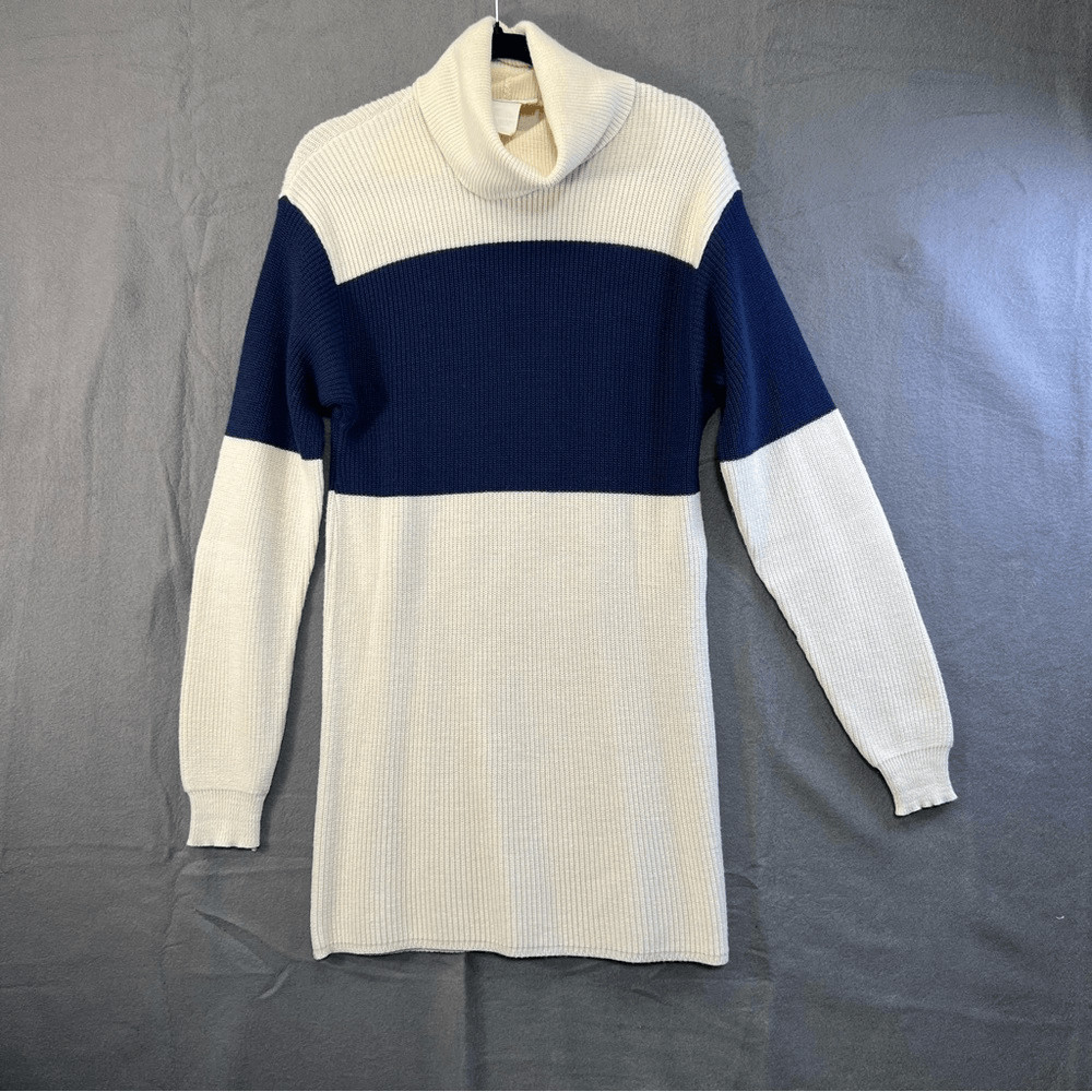 Vintage 1990s Linda Lundstrom Women’s Sz small turtleneck dress wool blend Princ