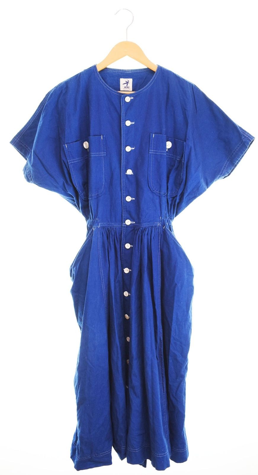 Issey Miyake HAI SPORTING GEAR indigo one piece dress blue size M 103LT 107