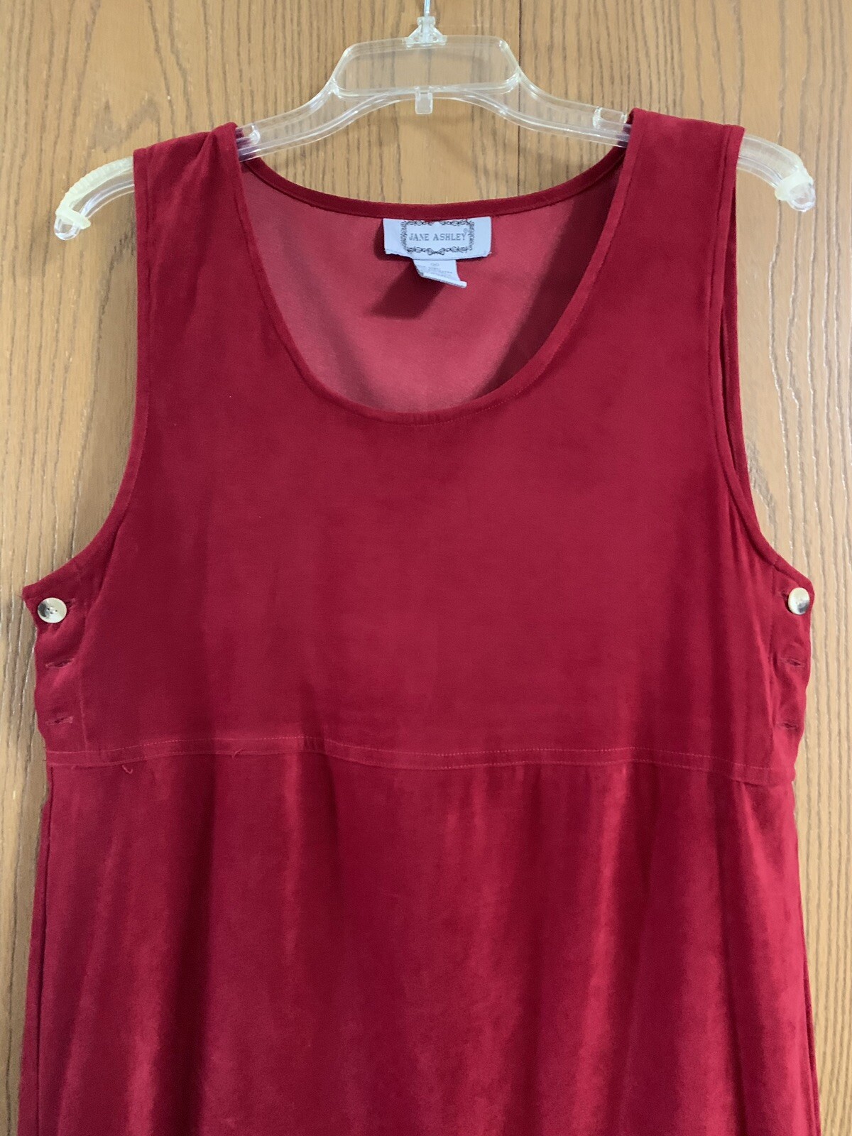 Jane Ashley Dress Size M Burgundy 90’s Style