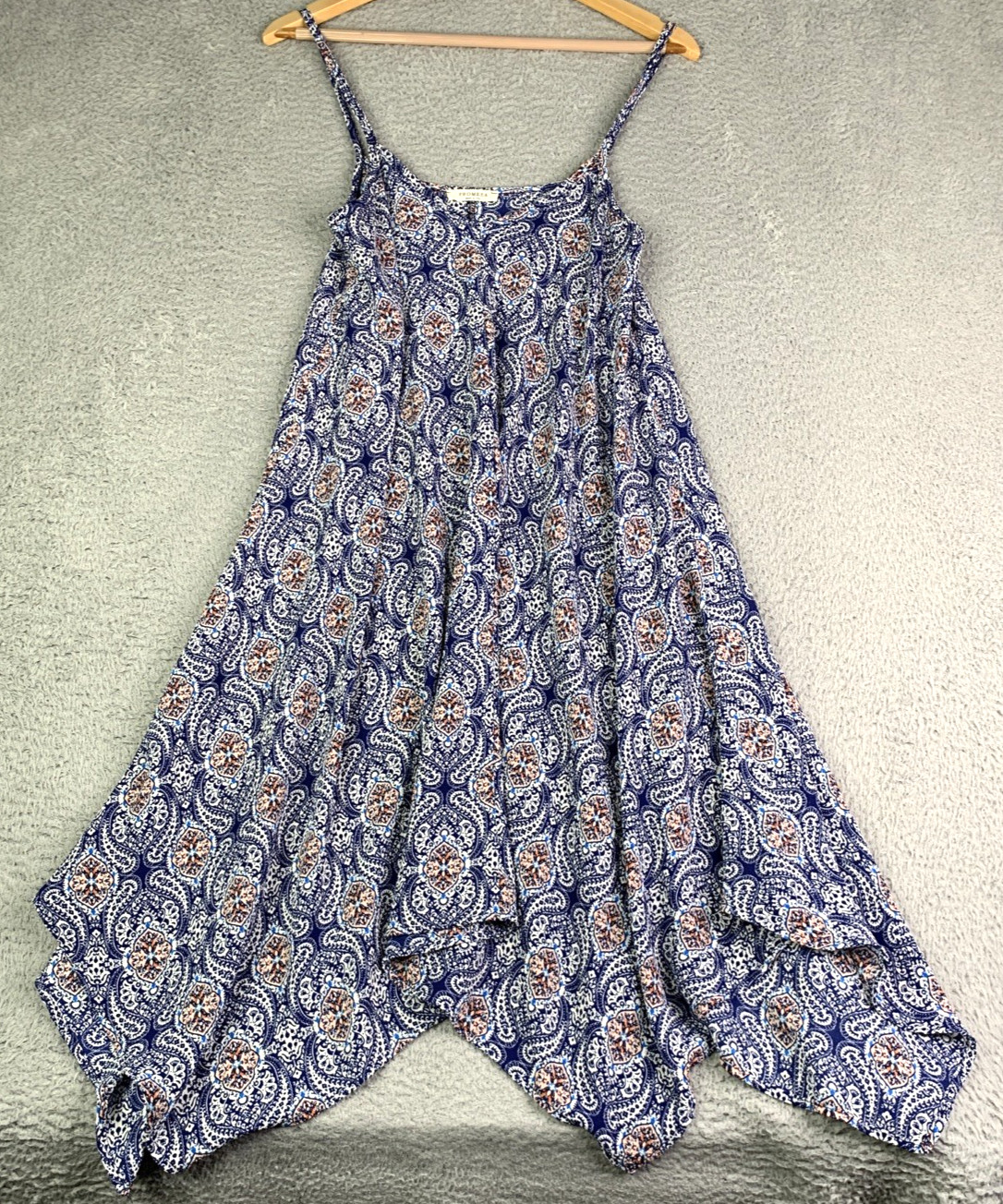 Promesa Spaghetti Strap Dress Womens Size Small Multicolor Sun Dress Made In USA