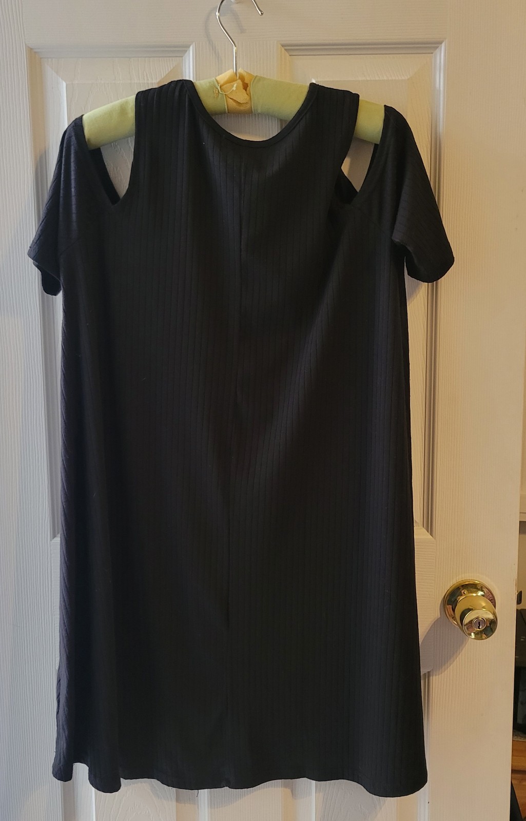 Step Up Black Open Shoulder Mini Dress, 1XL