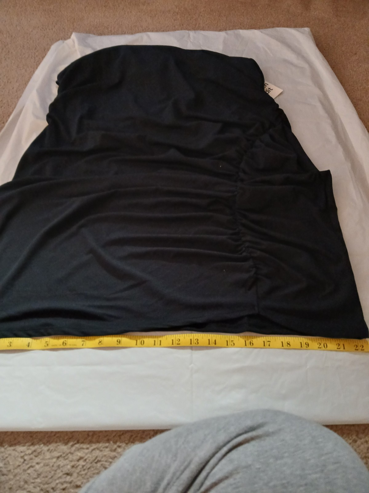 NWT OPEN EDIT WOMENS BLACK SLEEVELESS RUCHED BODYCON DRESS