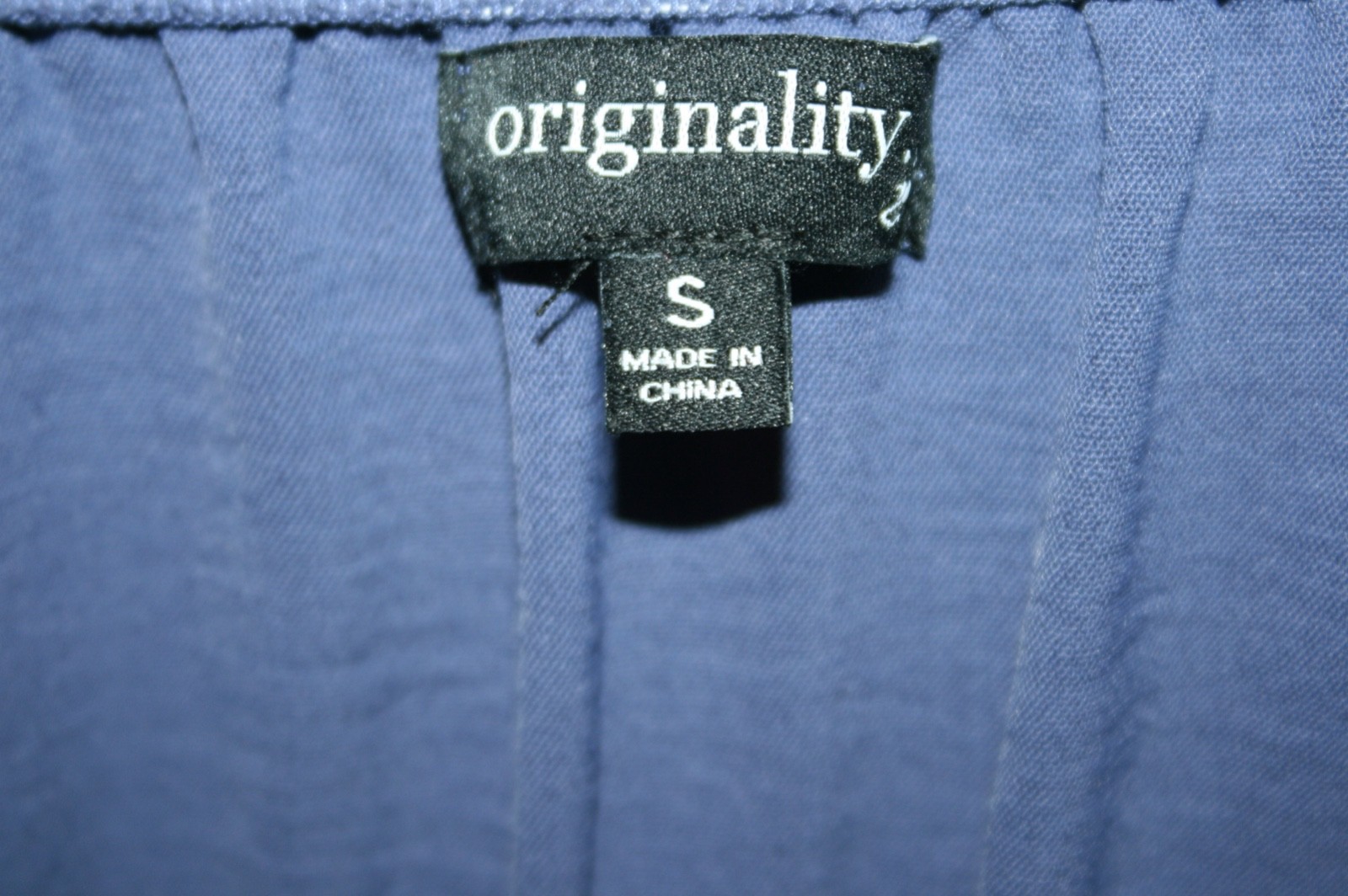 NEW Originality Womens Indigo Blue Long Sleeve Babydoll Tiered Dress SZ S
