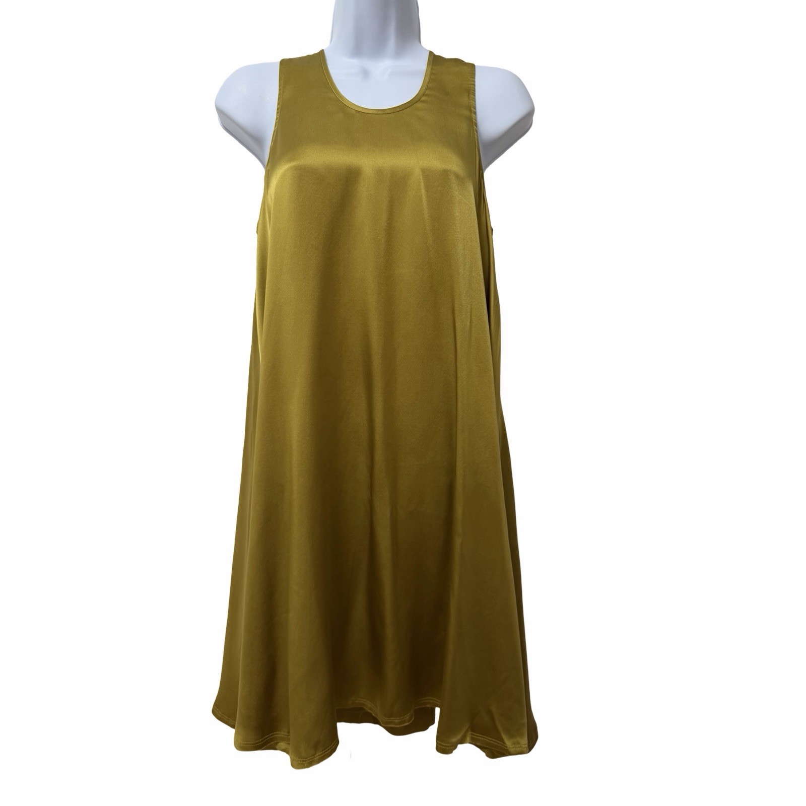 ATM Anthony Thomas Melillo Silk Swing Slip Mini Dress Size S Pea Green Luxury