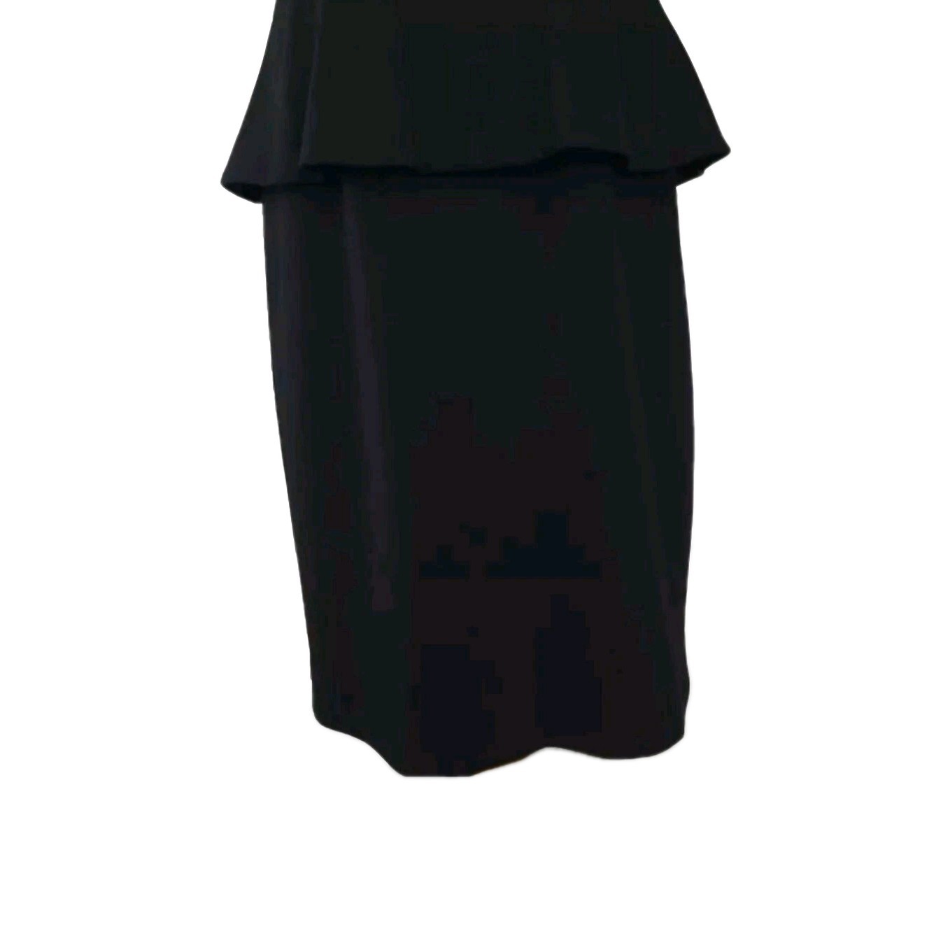 Hobbs London Peplum Sheath Dress UK 10 Ponte Knit Black Classic Sleeveless Women