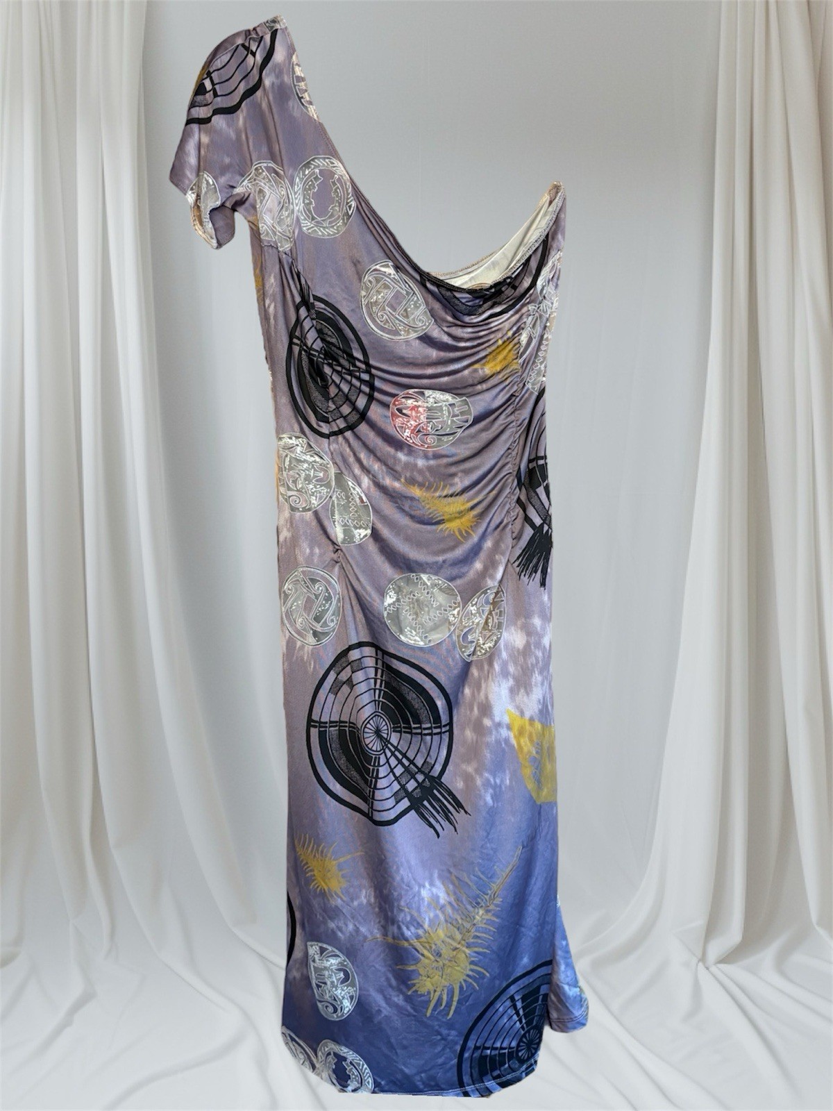 Voyage Mazzilli & Michielsens VTG Y2K Semi Sheer Sz 12 Art To Wear Dress NWT