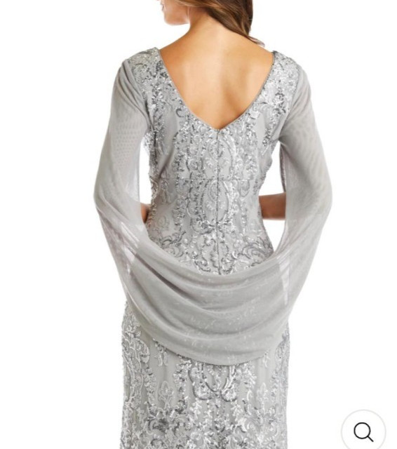 R&M Richards this stunning elegance long formal dress V- Neckline