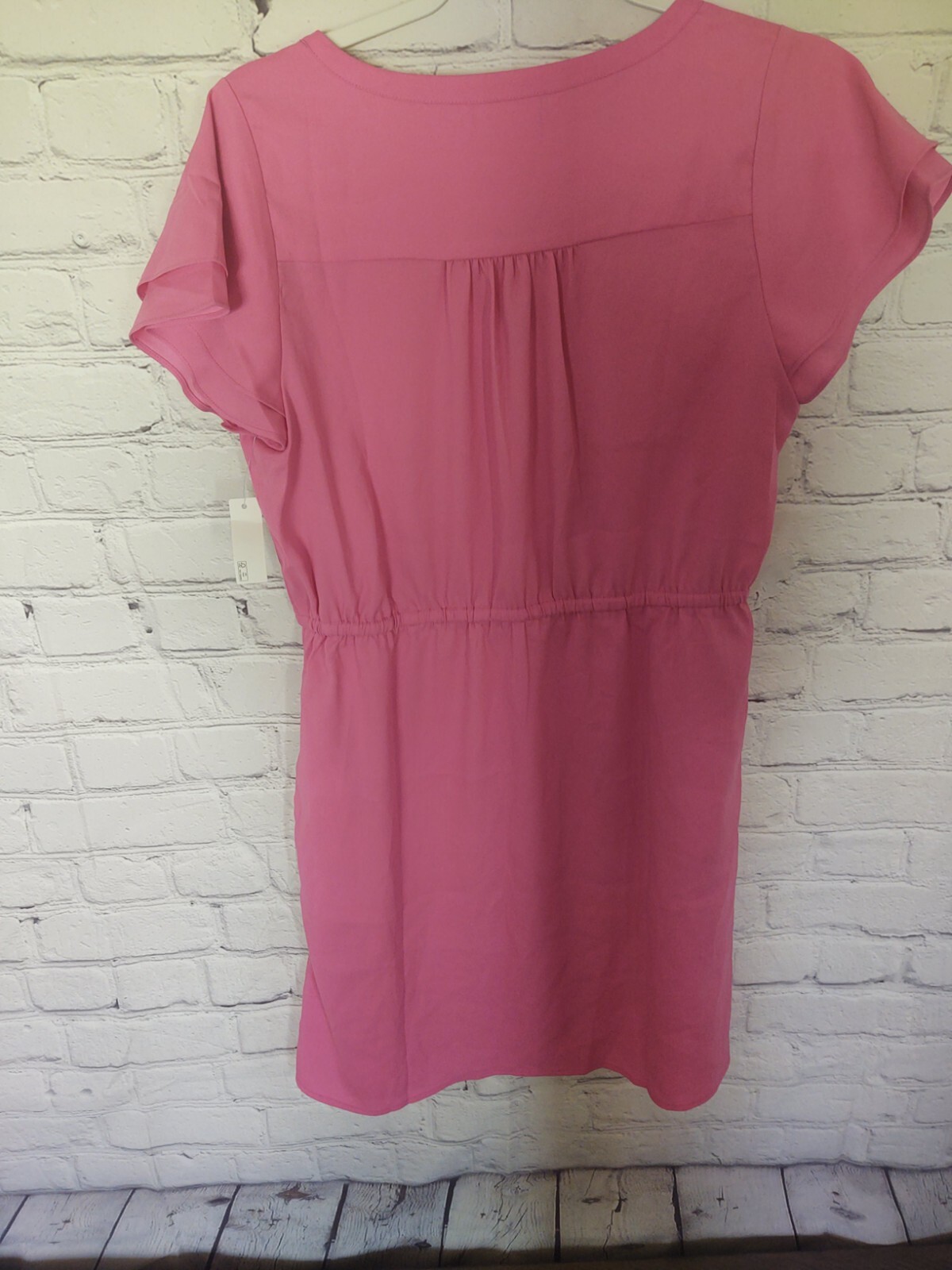 Goodthreads Womens Georgette Ruffle Sleeve Mini Dress Size Small Pink – NEW