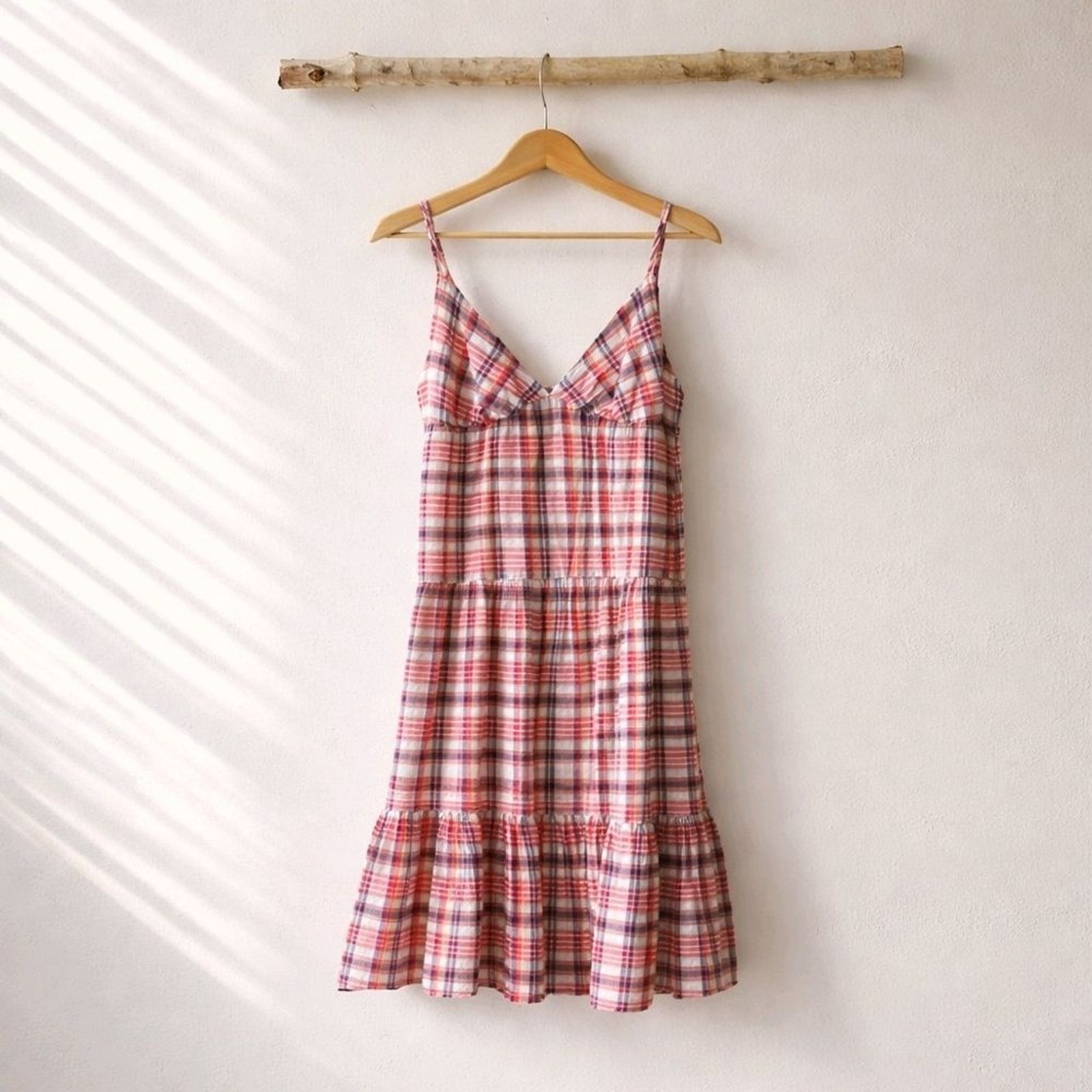 Old Navy Red, White And Blue Plaid Dress Size S