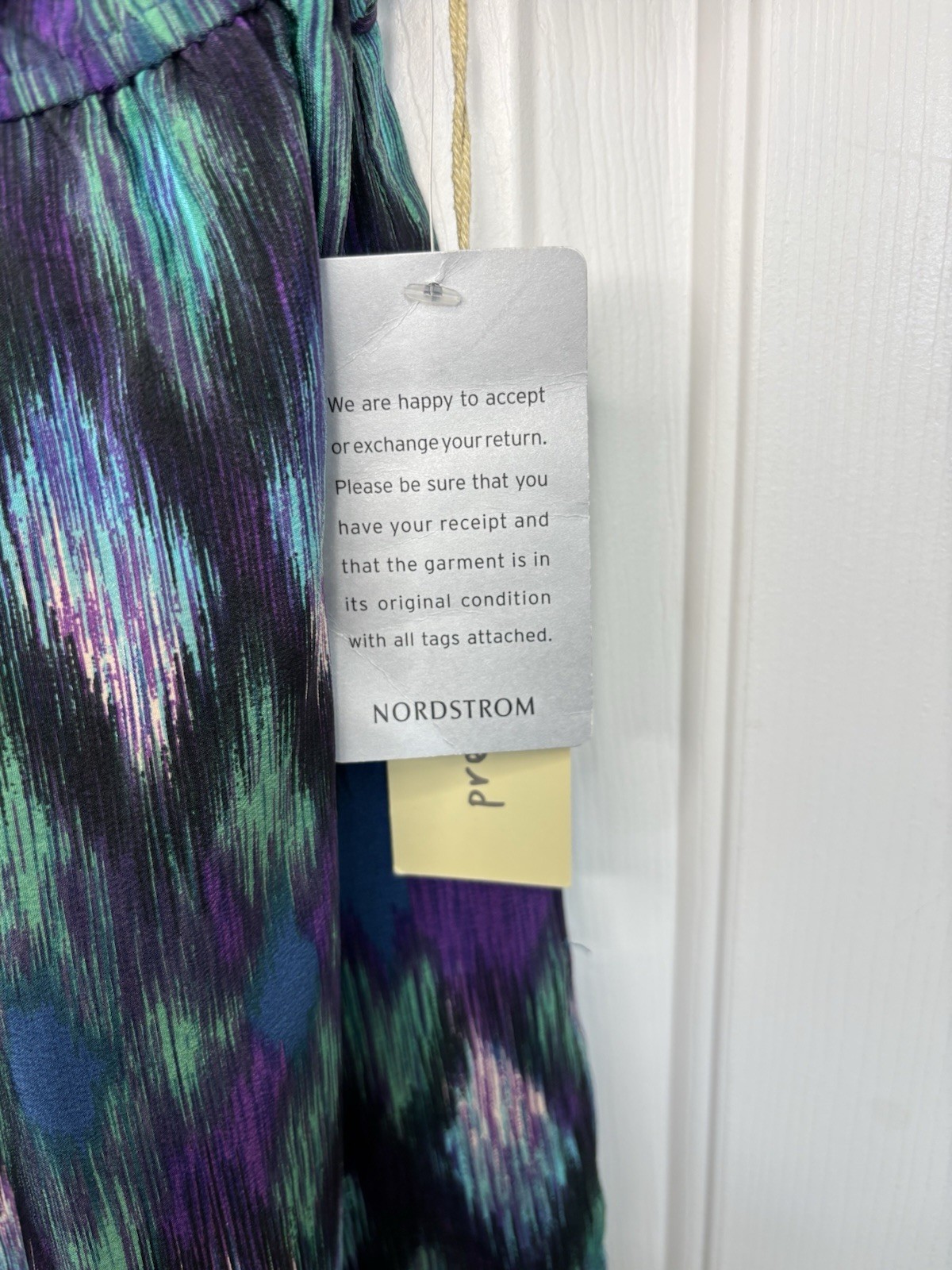 Presley Skye Silk Mini Belted Dress Size Small Blue Green And Purple