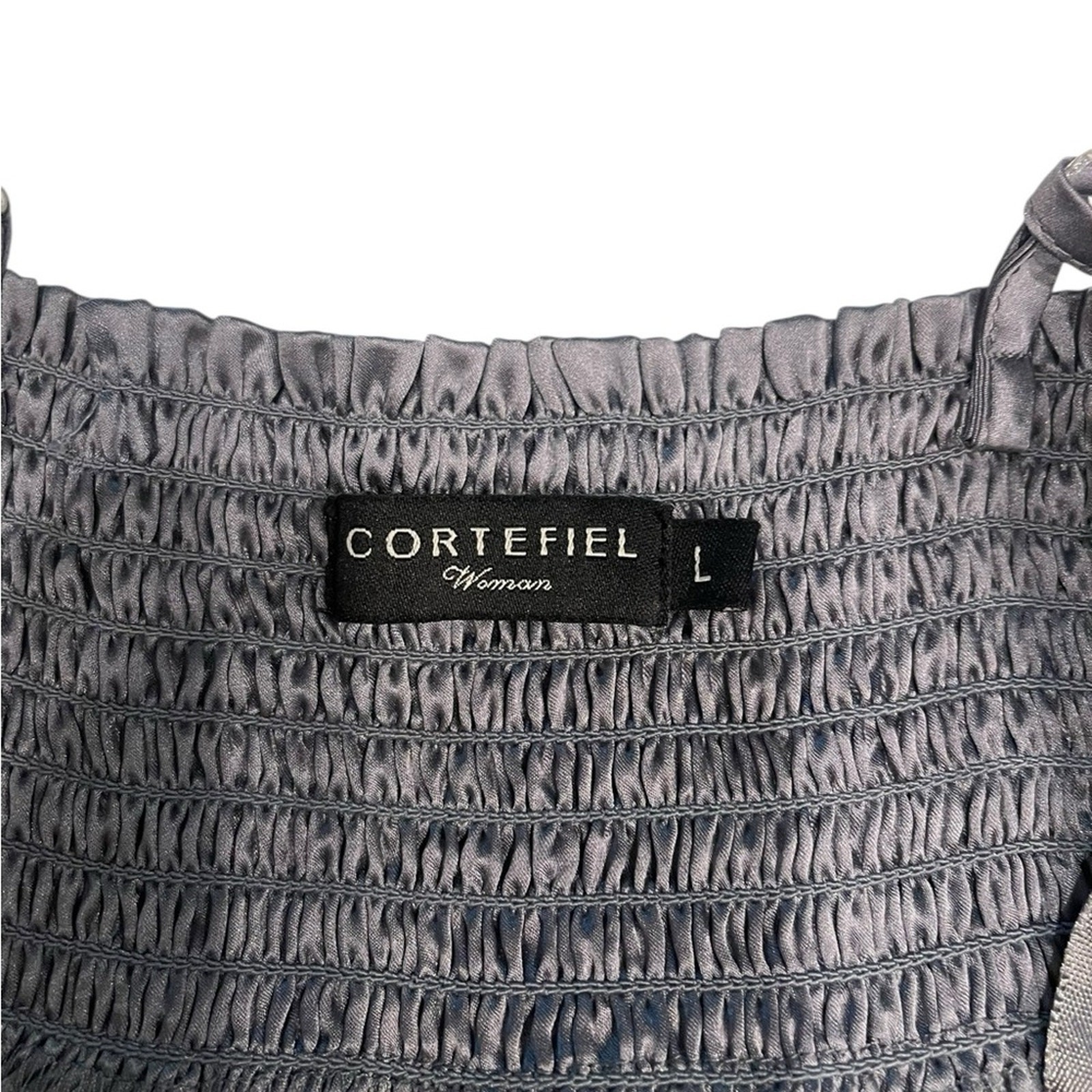 Cortefiel Elegant Multicolor Spaghetti Strap Dress Size:L