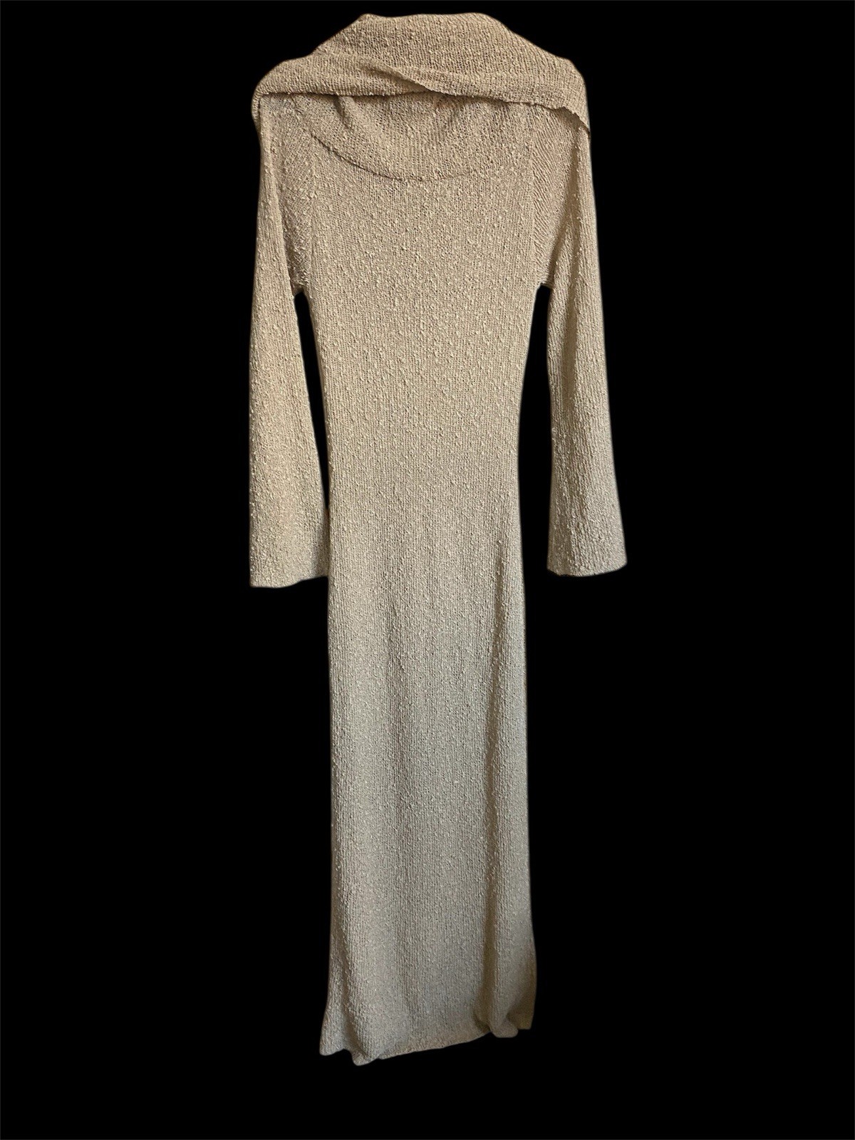 Meshki Marisol Off Shoulder Boucle Maxi Dress – Wheat Size XL