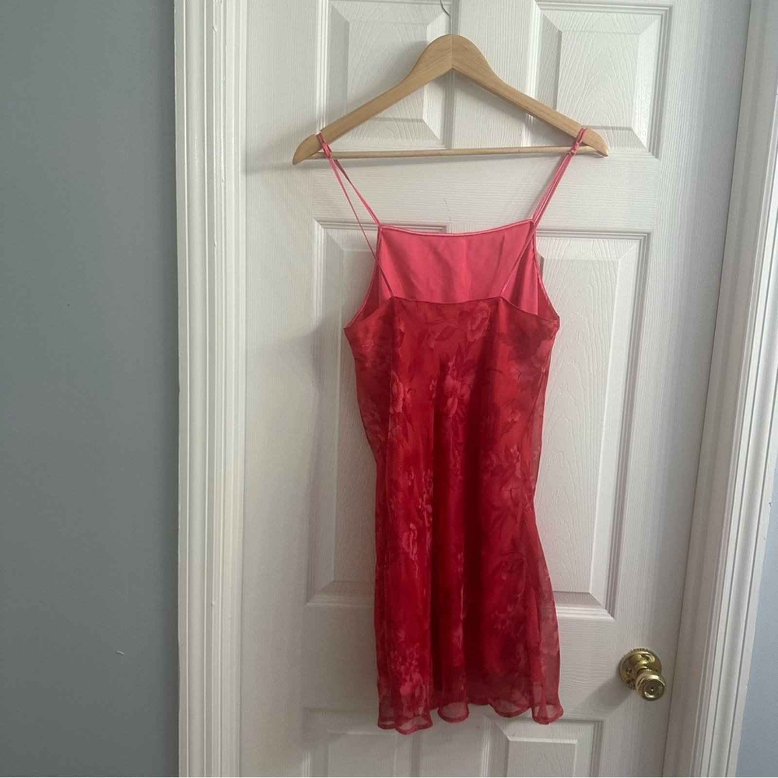 Lord & Taylor Slip Dress Mini Pink Floral Dainty Coquette Casual Size Small